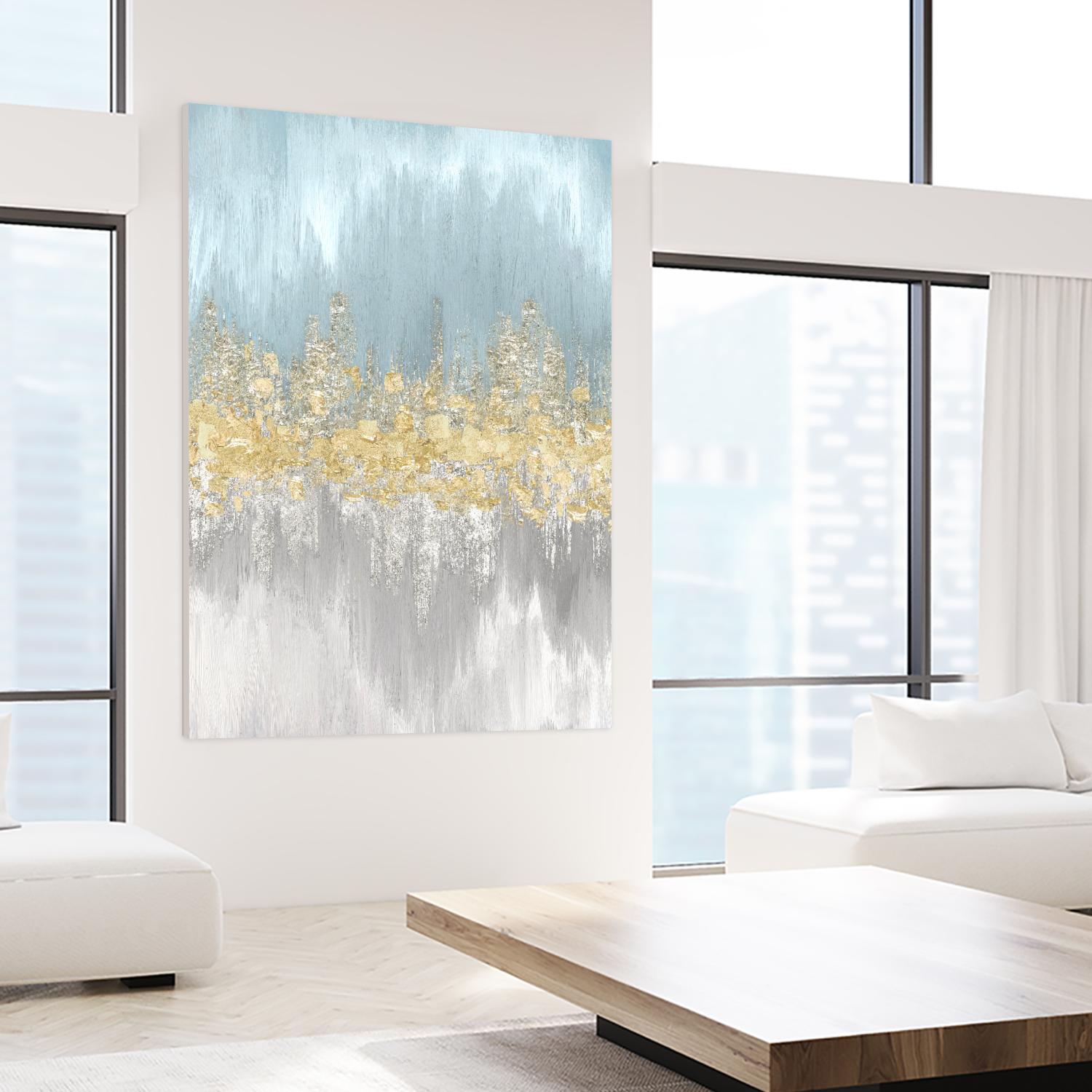 Neutral Wave Lenghts II by Eva Watts on GIANT ART - gold abstract