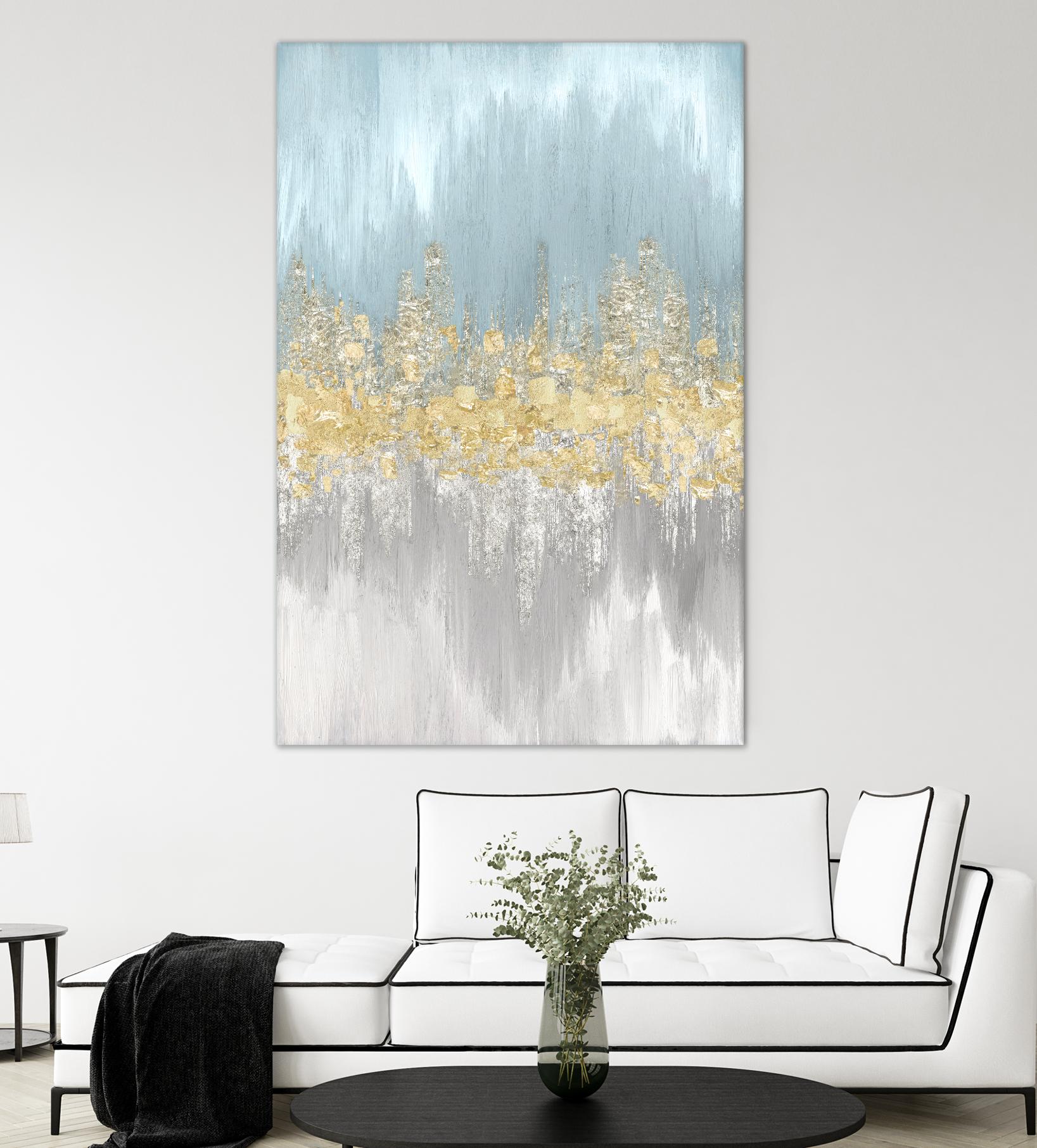 Neutral Wave Lenghts II by Eva Watts on GIANT ART - gold abstract