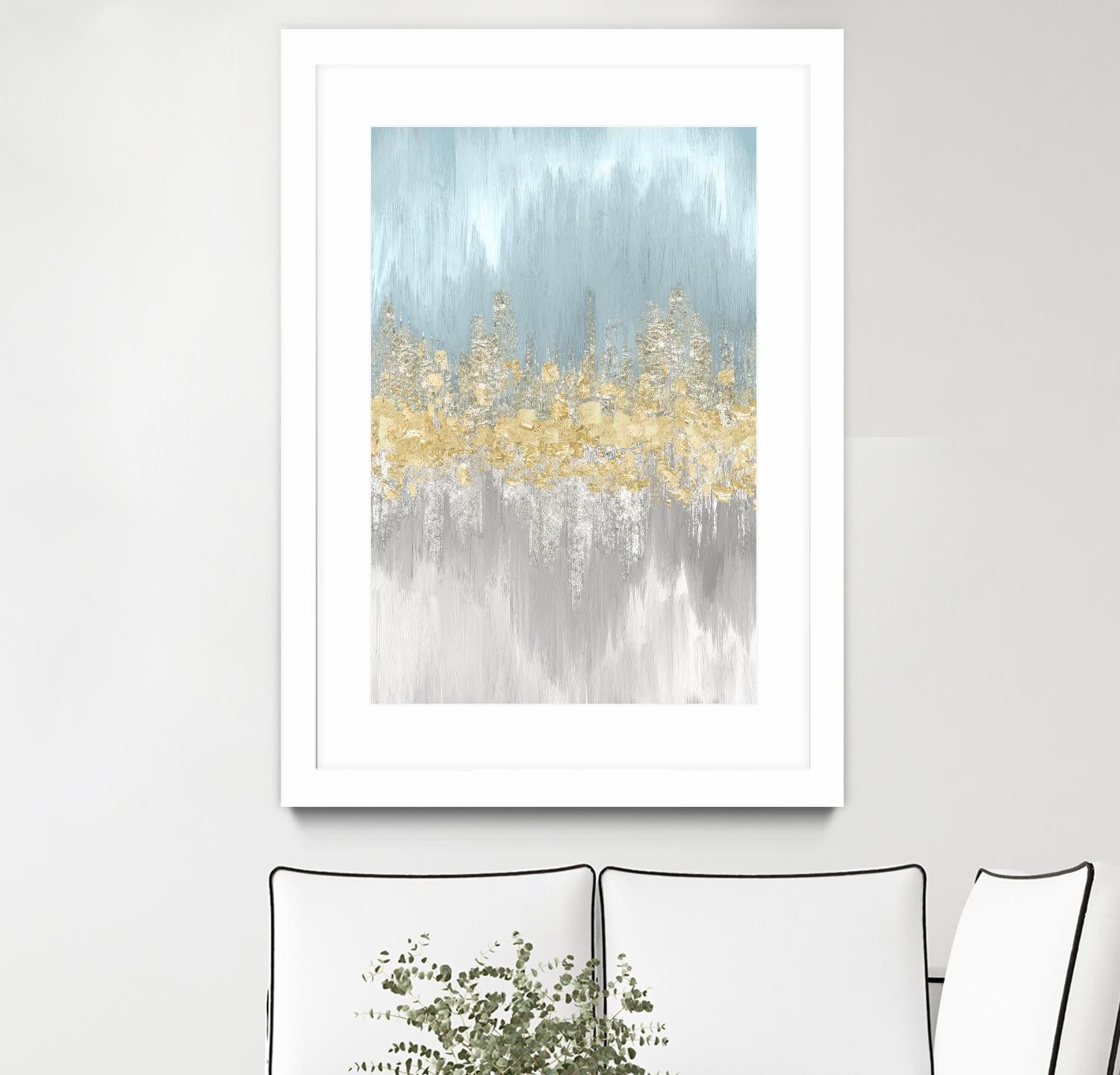 Neutral Wave Lenghts II by Eva Watts on GIANT ART - gold abstract