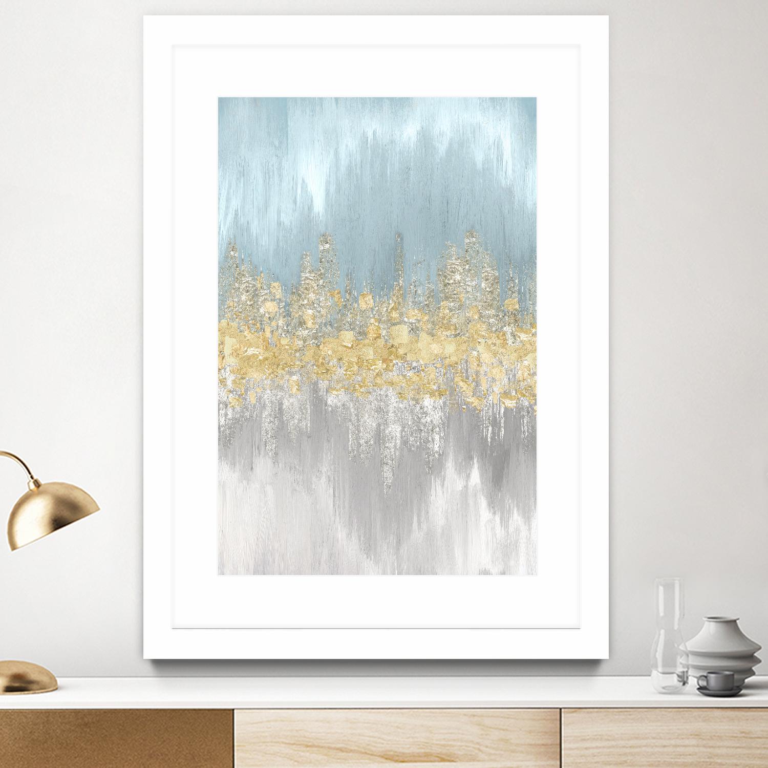 Neutral Wave Lenghts II by Eva Watts on GIANT ART - gold abstract