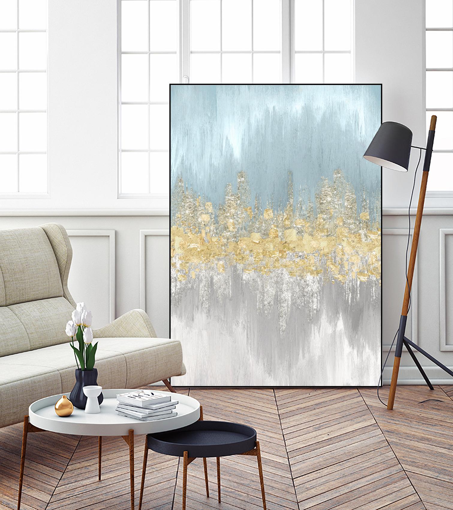 Neutral Wave Lenghts II by Eva Watts on GIANT ART - gold abstract