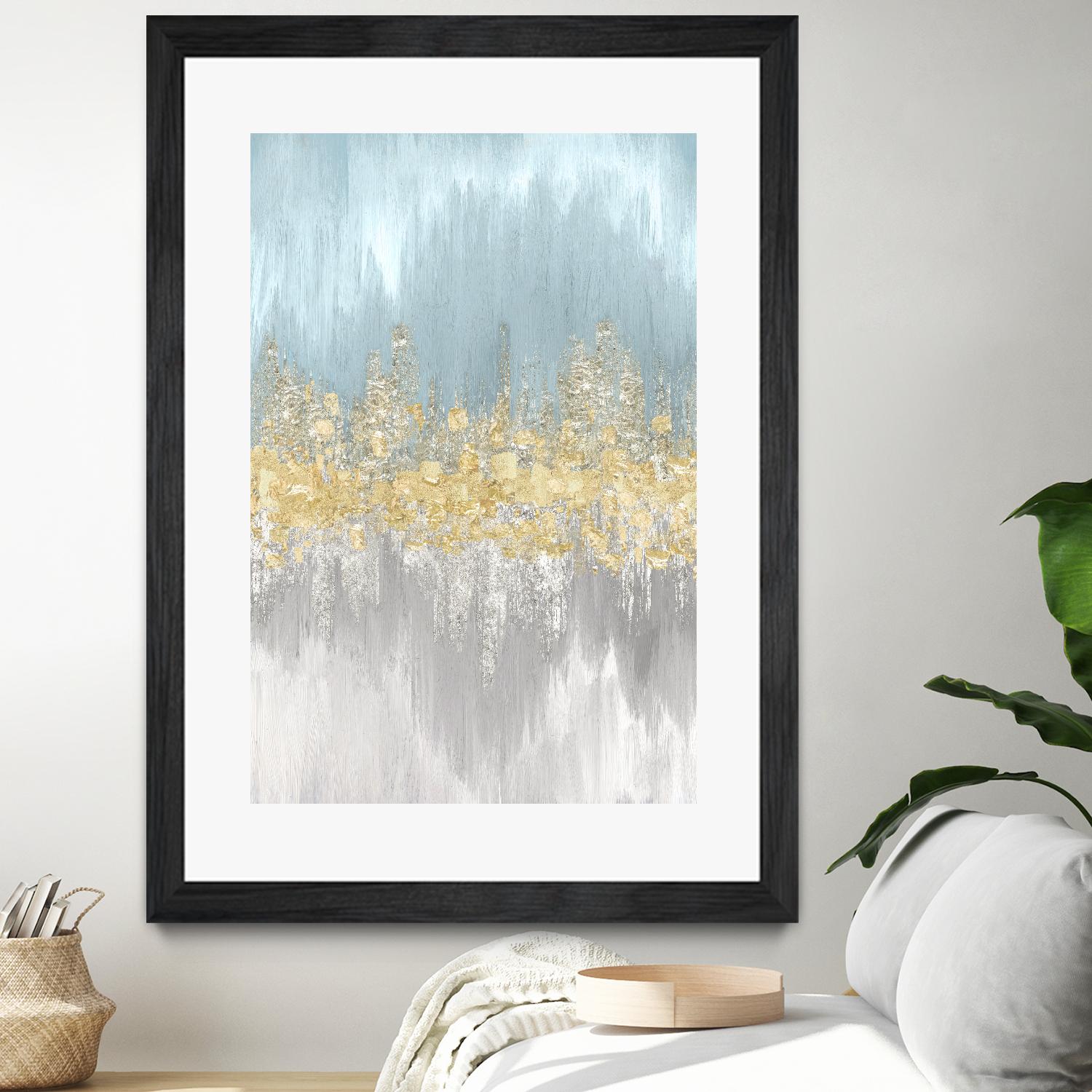 Neutral Wave Lenghts II by Eva Watts on GIANT ART - gold abstract