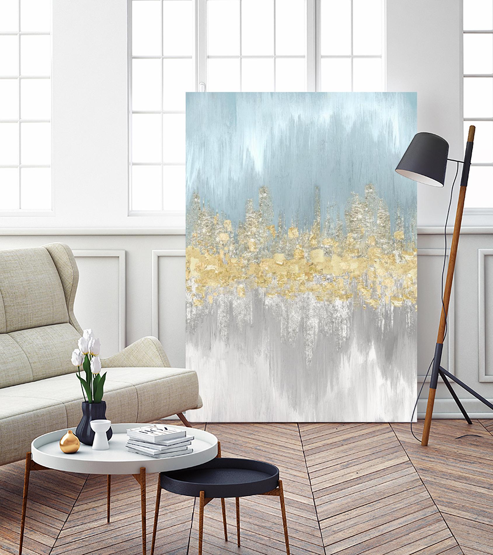 Neutral Wave Lenghts II by Eva Watts on GIANT ART - gold abstract