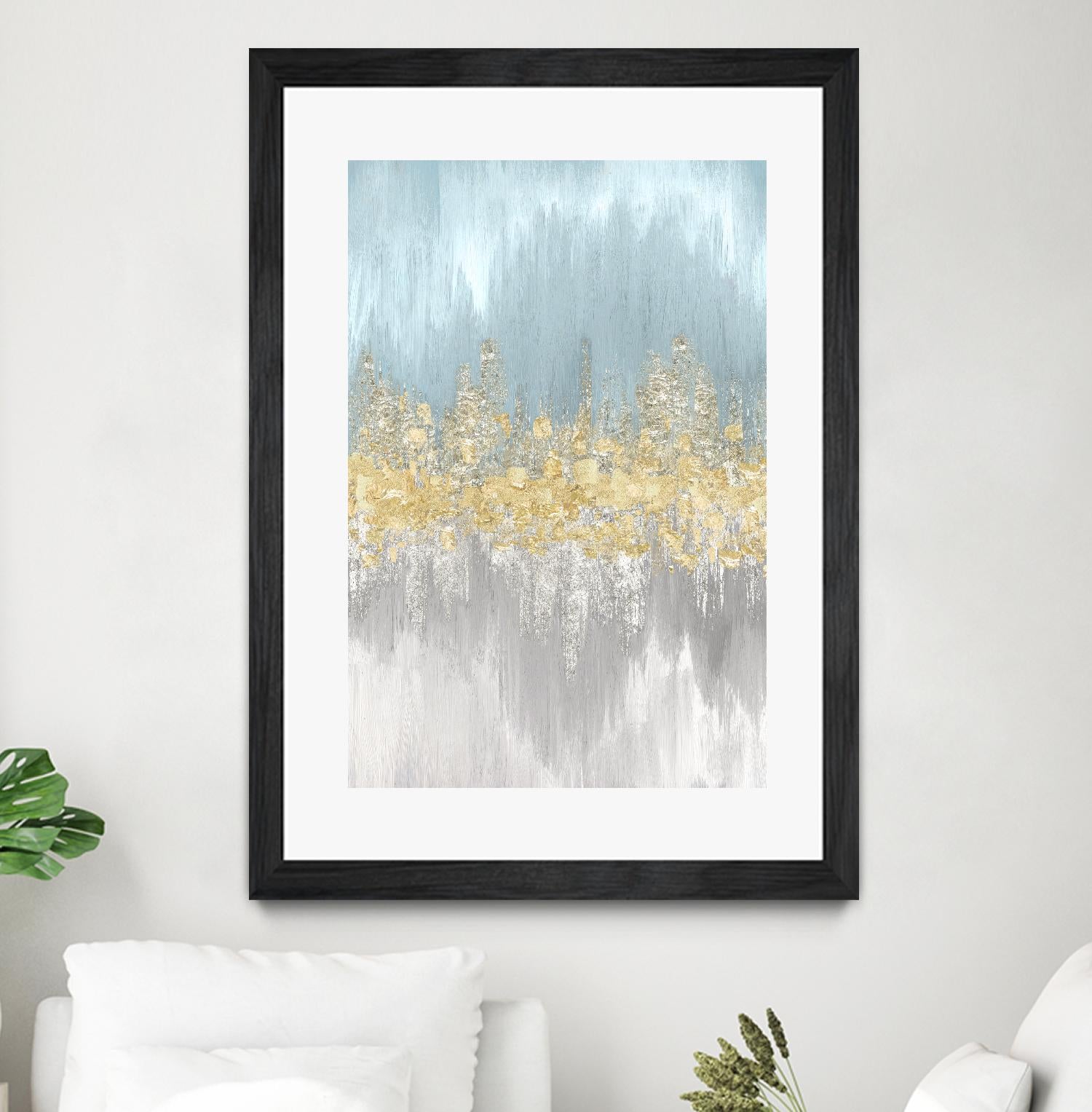 Neutral Wave Lenghts II by Eva Watts on GIANT ART - gold abstract