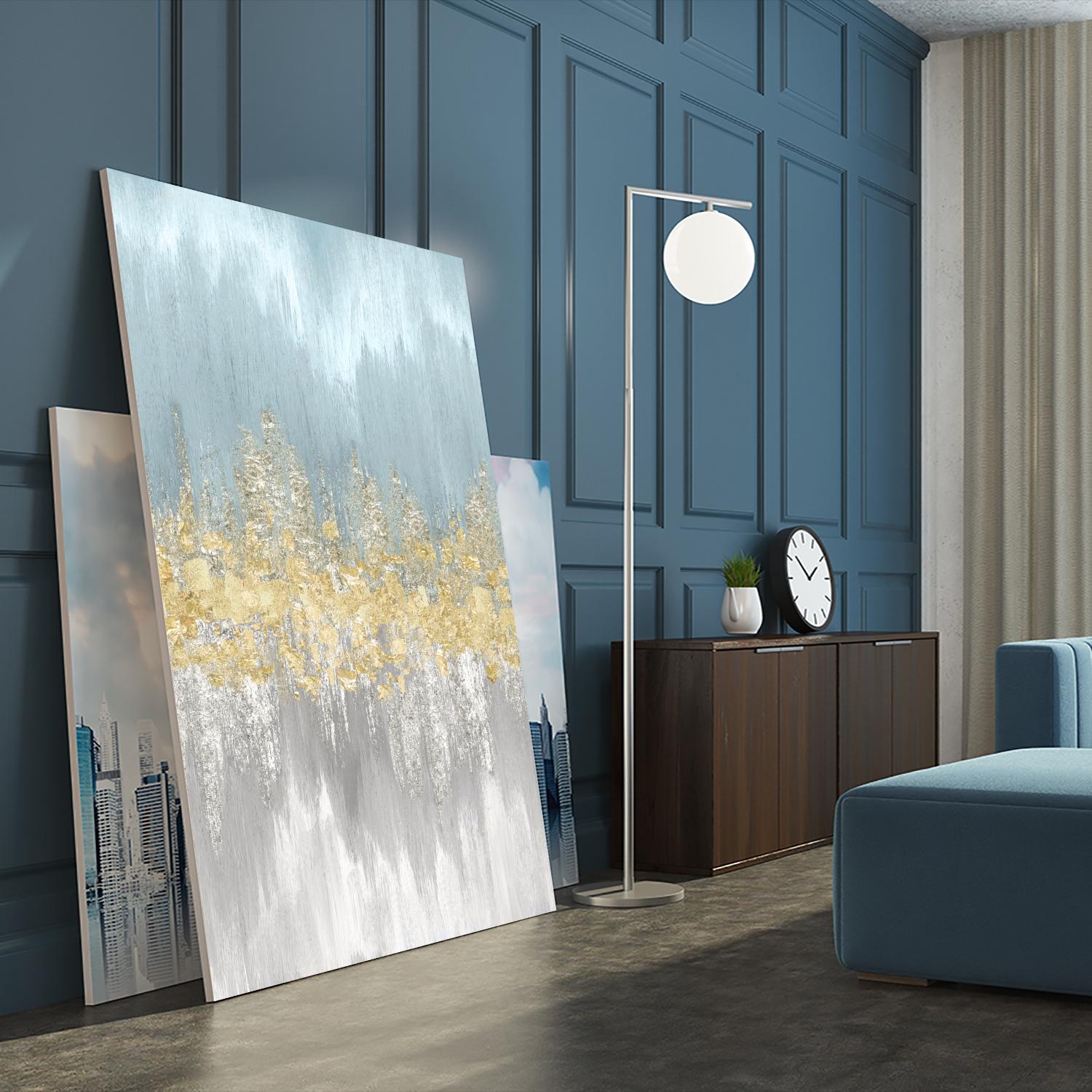 Neutral Wave Lenghts III by Eva Watts on GIANT ART - gold abstract