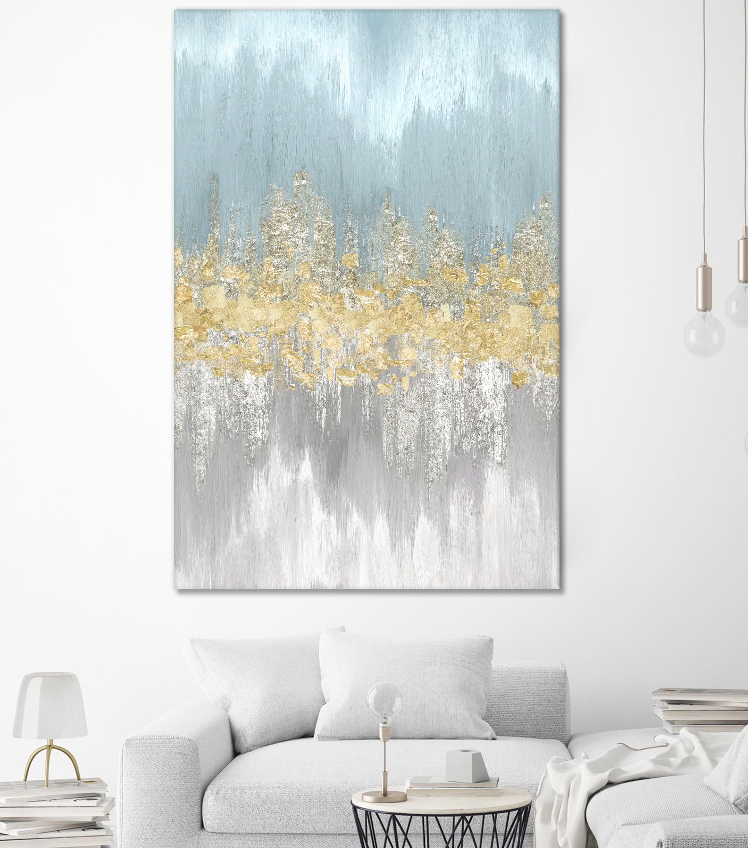 Neutral Wave Lenghts III by Eva Watts on GIANT ART - gold abstract