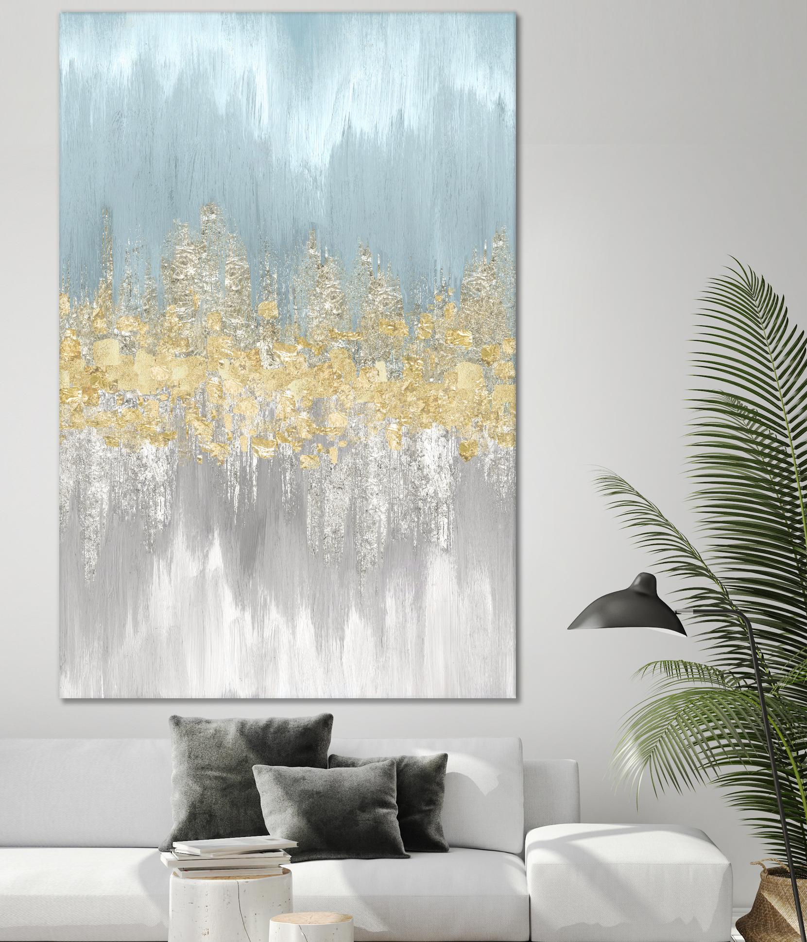 Neutral Wave Lenghts III by Eva Watts on GIANT ART - gold abstract
