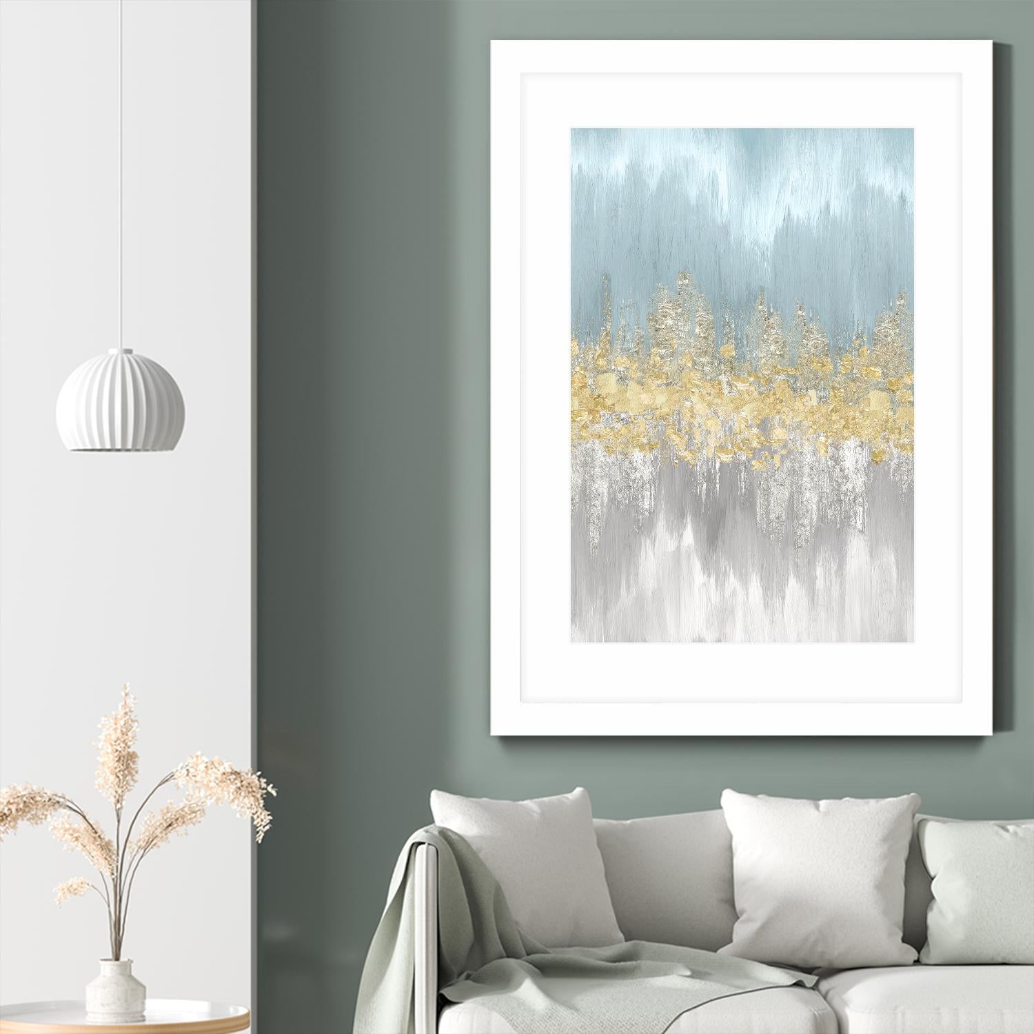 Neutral Wave Lenghts III by Eva Watts on GIANT ART - gold abstract