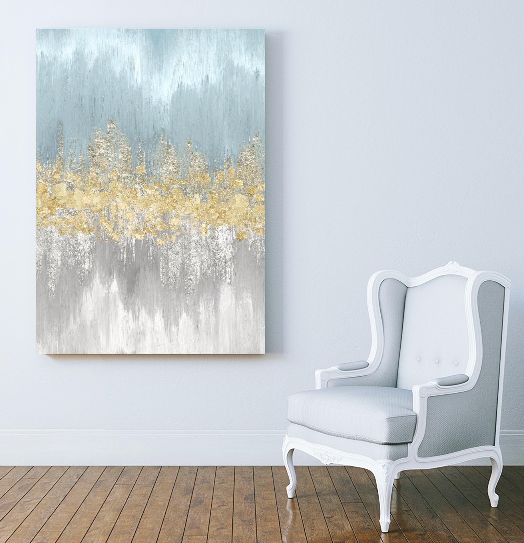 Neutral Wave Lenghts III by Eva Watts on GIANT ART - gold abstract