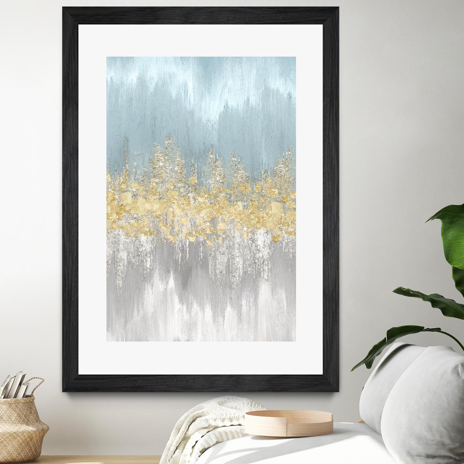 Neutral Wave Lenghts III by Eva Watts on GIANT ART - gold abstract