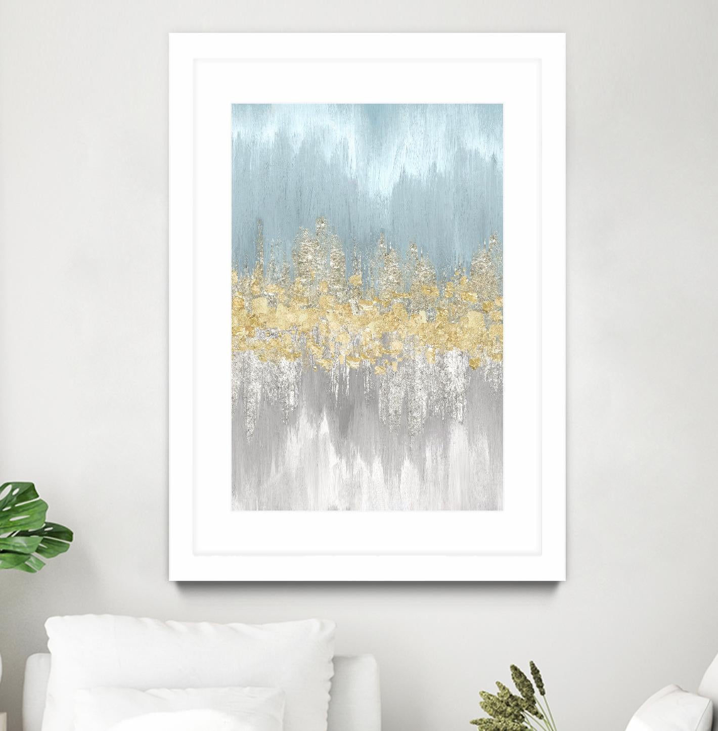 Neutral Wave Lenghts III by Eva Watts on GIANT ART - gold abstract