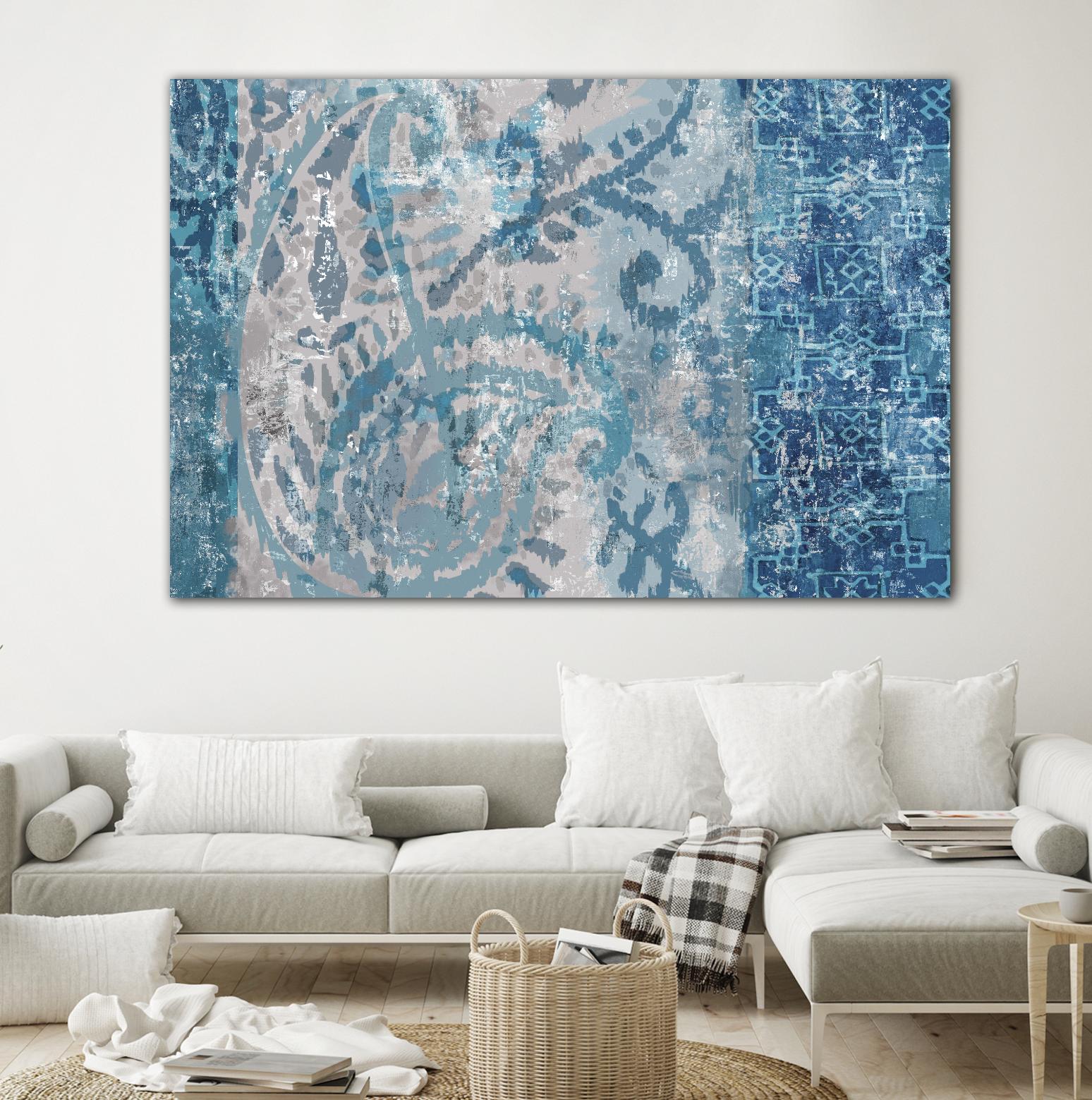 Blue Abstract Elegance I by Eva Watts on GIANT ART - blue abstract