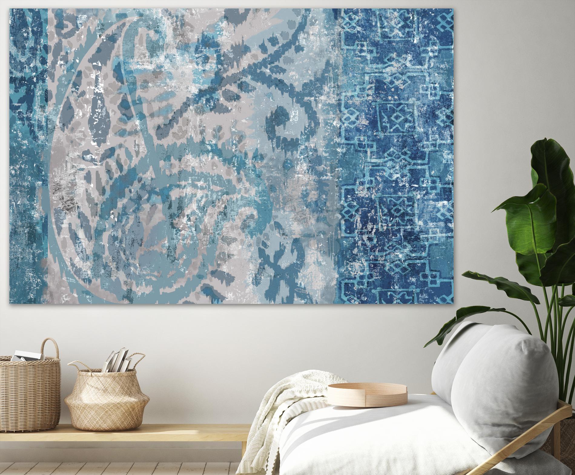 Blue Abstract Elegance I by Eva Watts on GIANT ART - blue abstract
