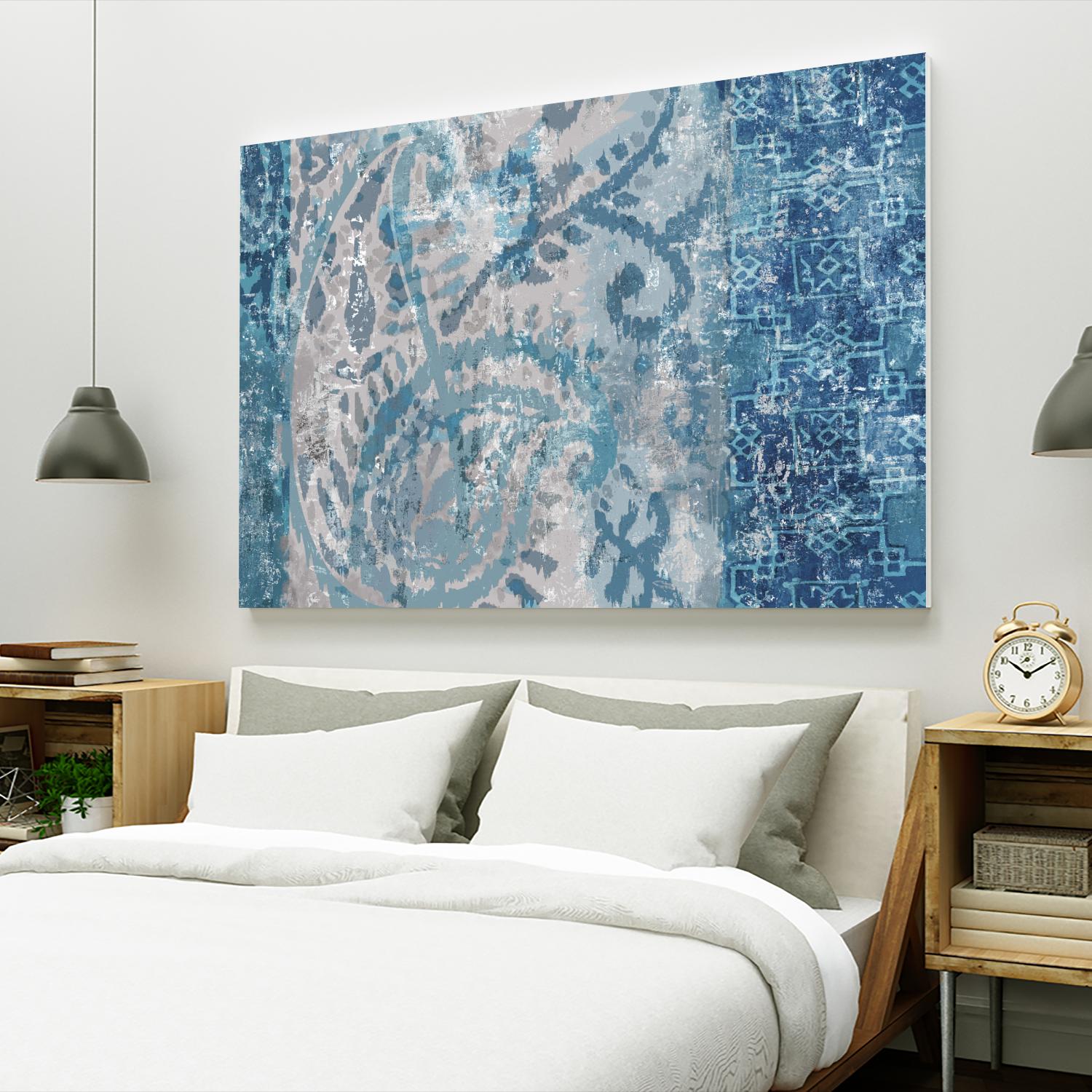 Blue Abstract Elegance I by Eva Watts on GIANT ART - blue abstract
