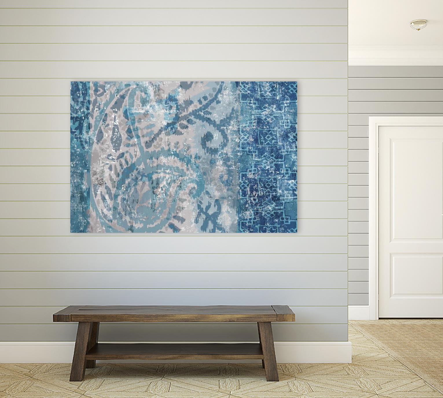 Blue Abstract Elegance I by Eva Watts on GIANT ART - blue abstract
