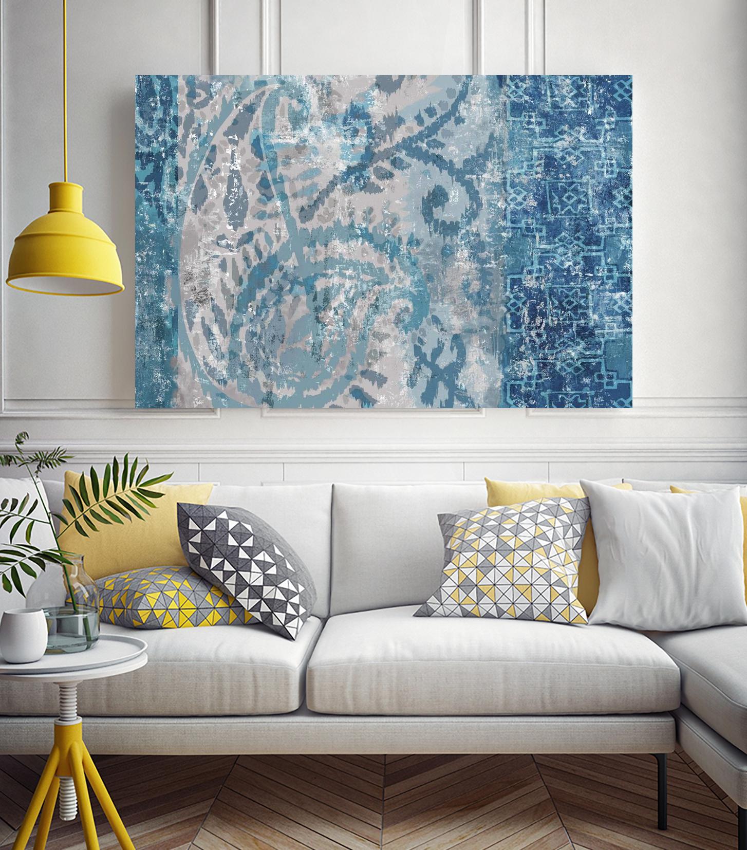 Blue Abstract Elegance I by Eva Watts on GIANT ART - blue abstract