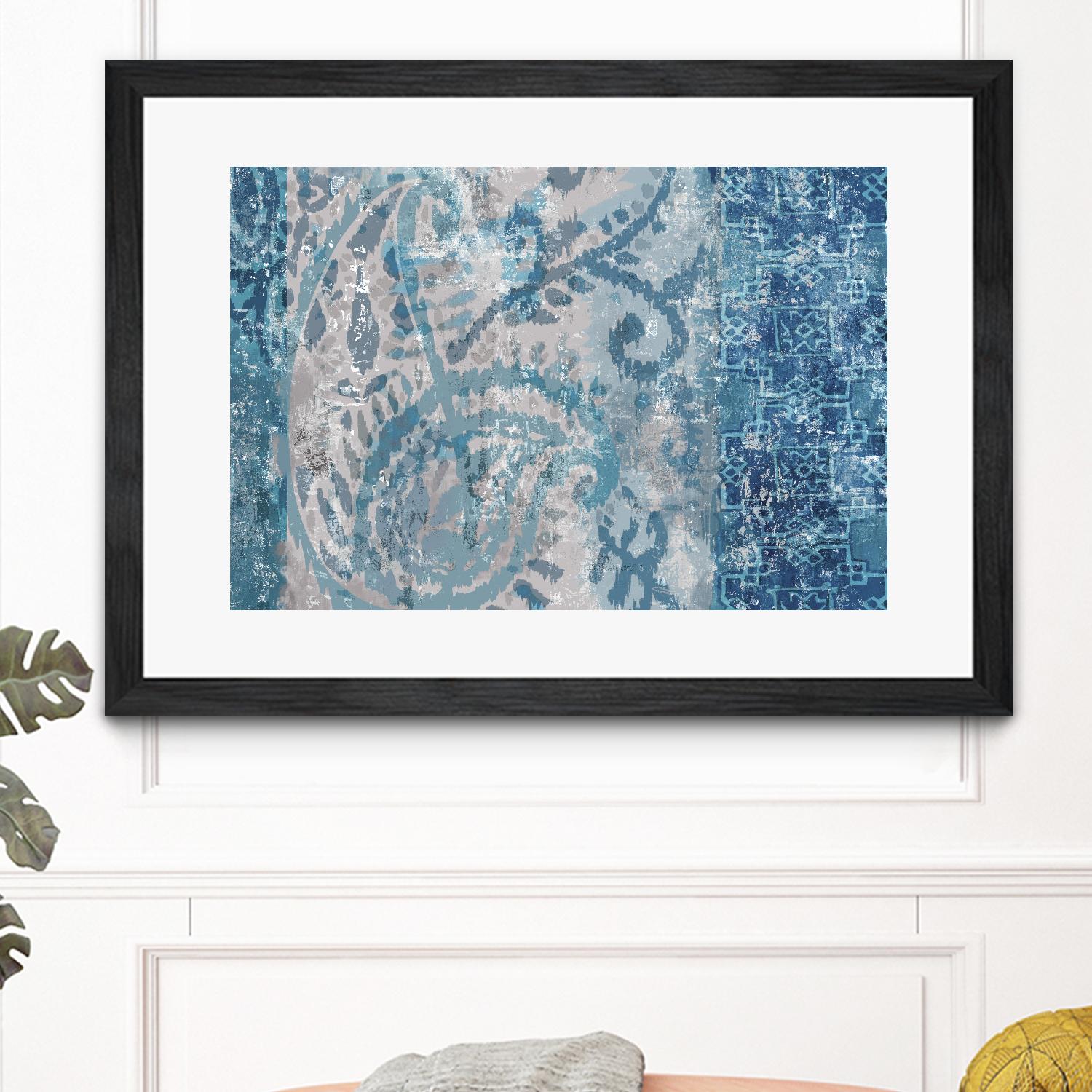 Blue Abstract Elegance I by Eva Watts on GIANT ART - blue abstract