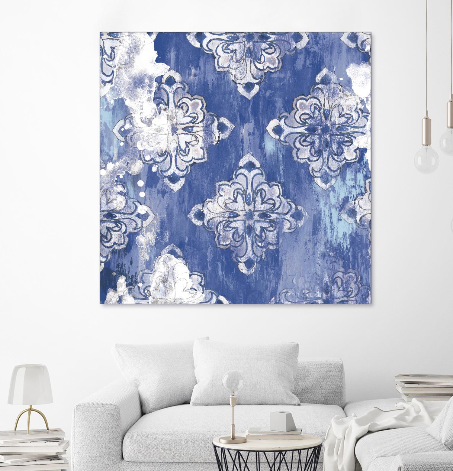 Blue Ex I by Eva Watts on GIANT ART - white abstract