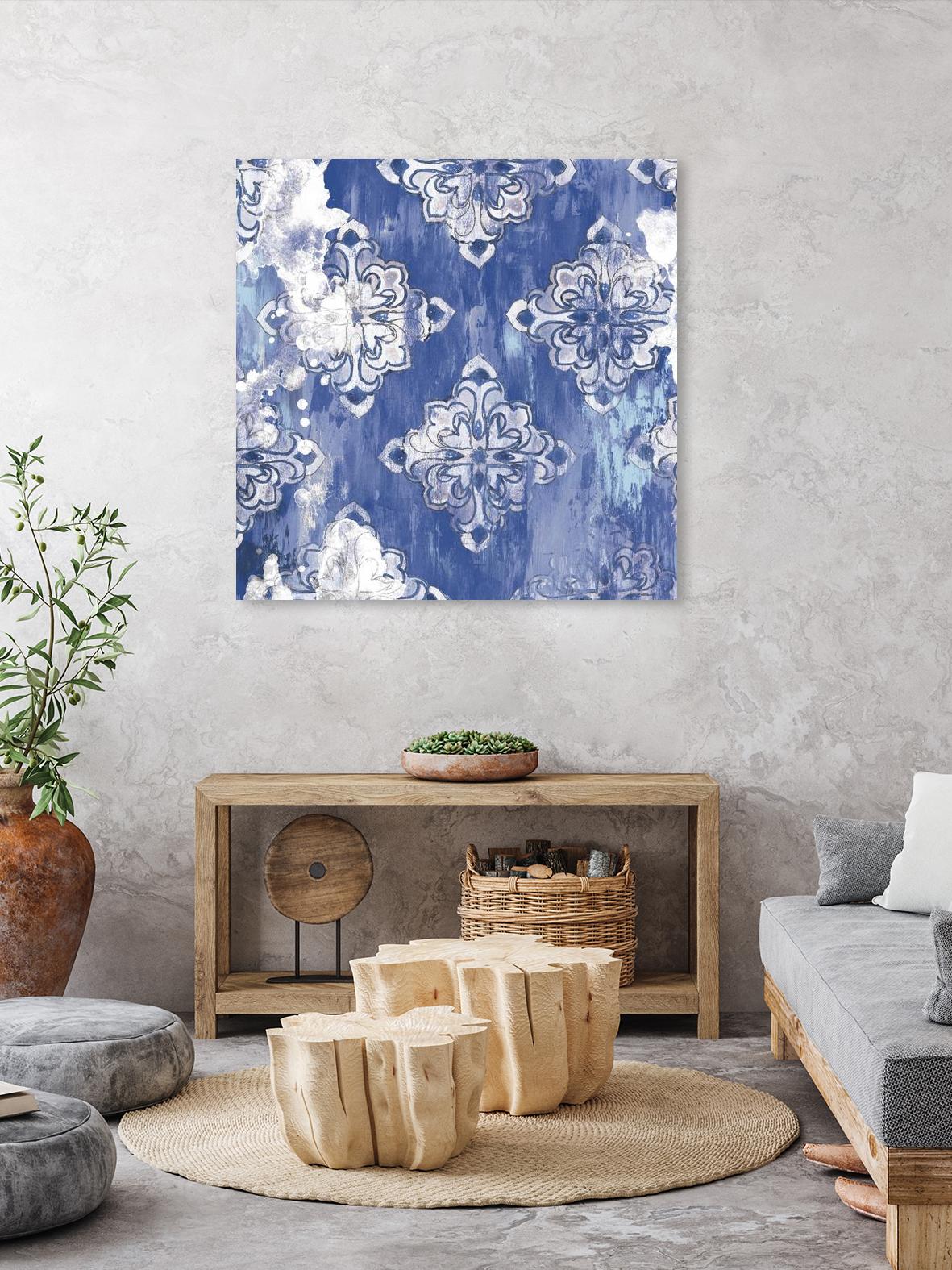 Blue Ex I by Eva Watts on GIANT ART - white abstract