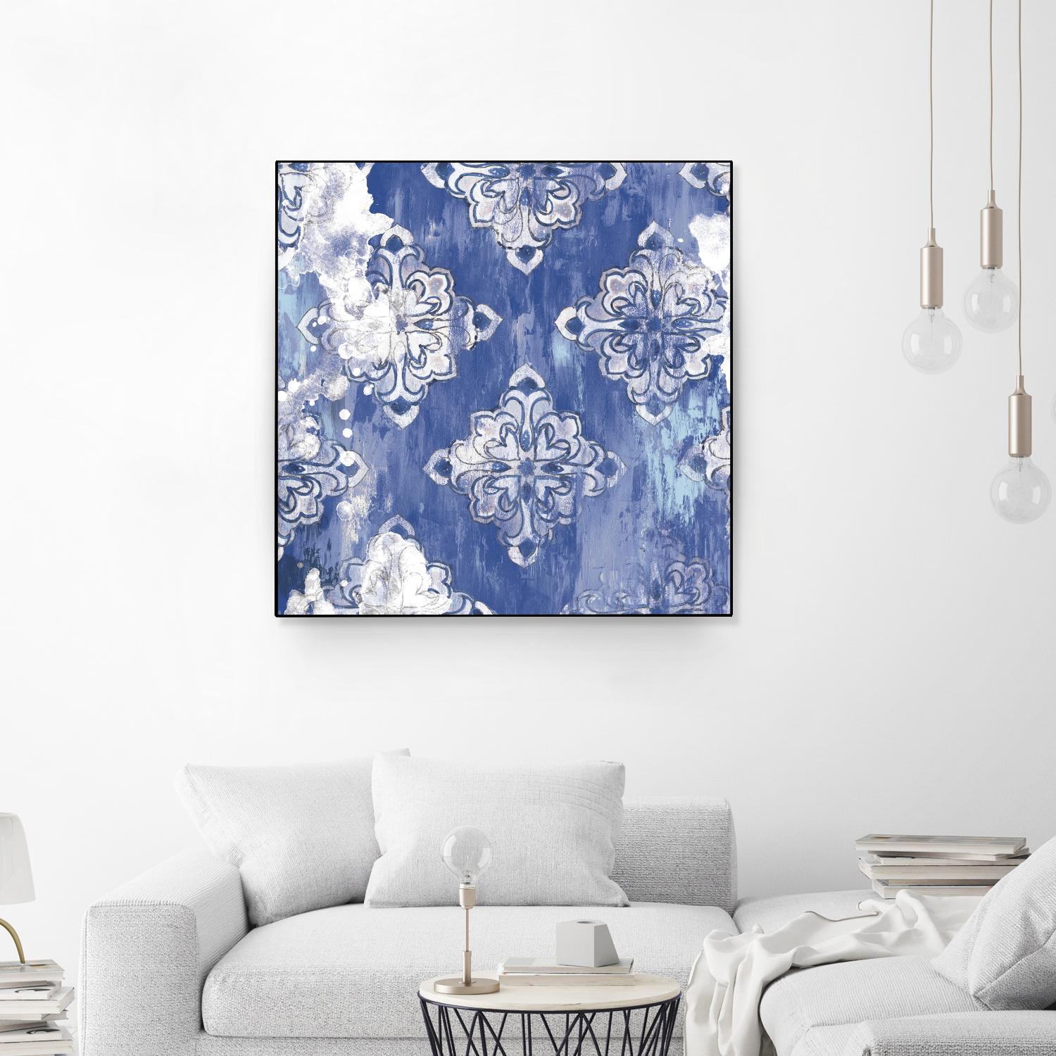 Blue Ex I by Eva Watts on GIANT ART - white abstract