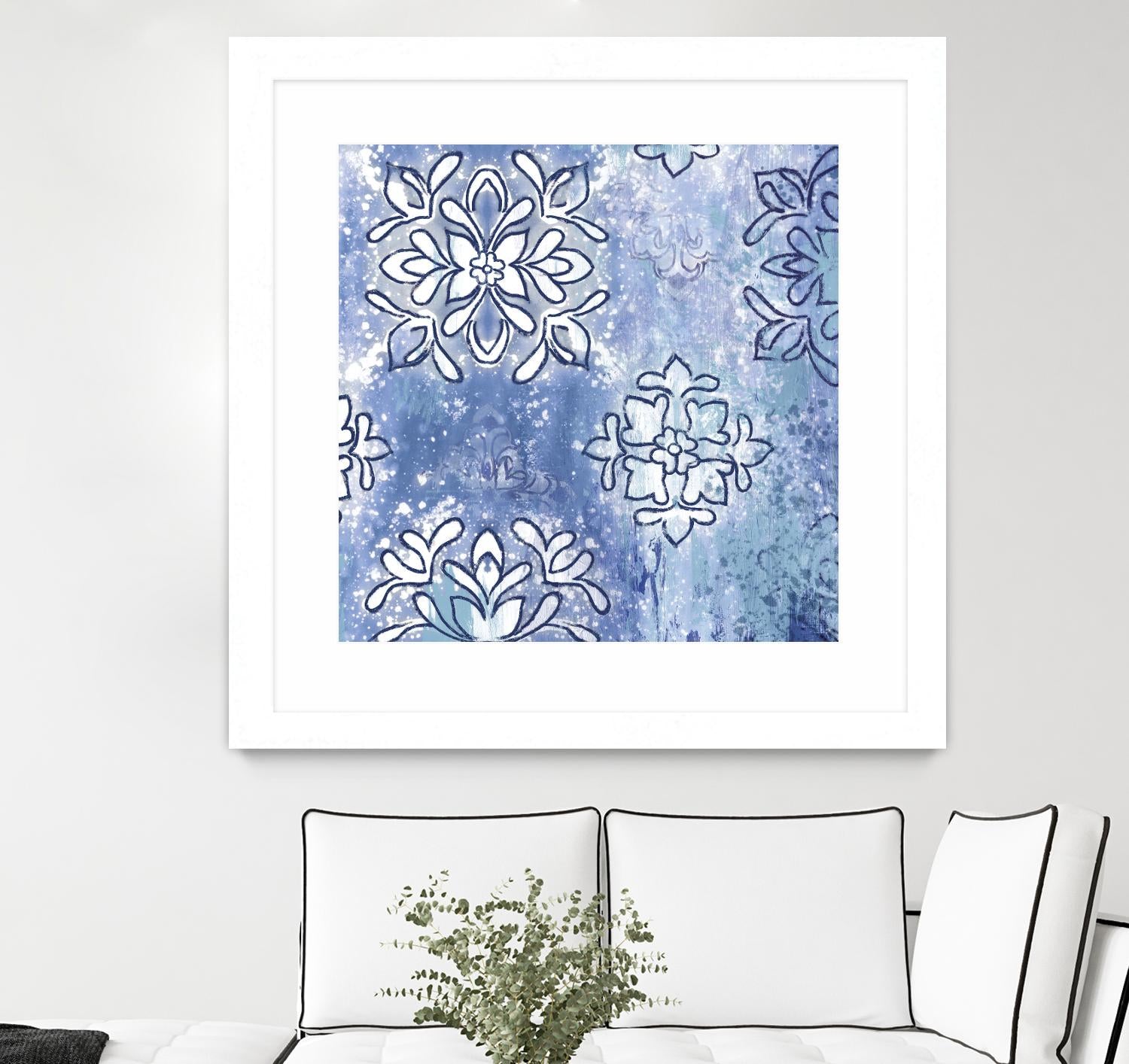 Blue Ex III by Eva Watts on GIANT ART - blue abstract