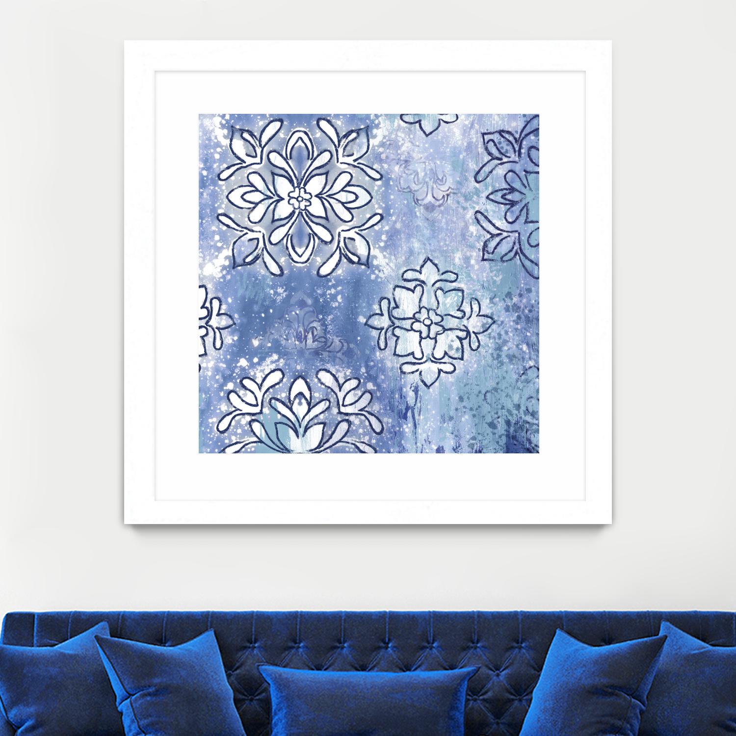 Blue Ex III by Eva Watts on GIANT ART - blue abstract