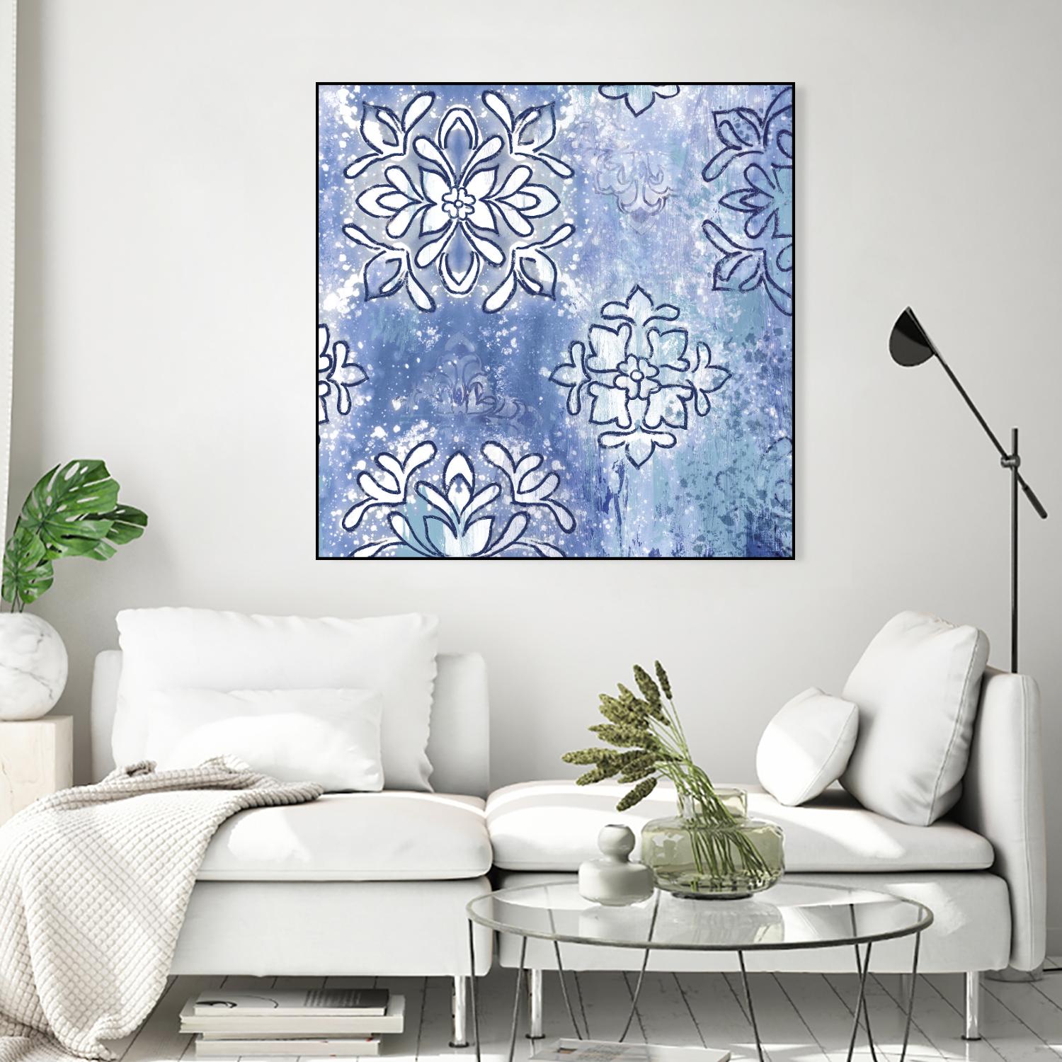 Blue Ex III by Eva Watts on GIANT ART - blue abstract