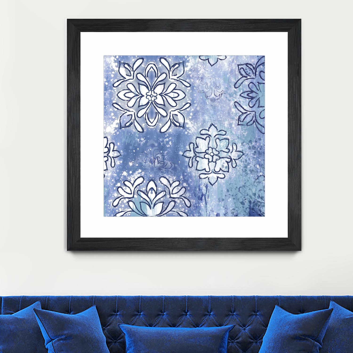 Blue Ex III by Eva Watts on GIANT ART - blue abstract