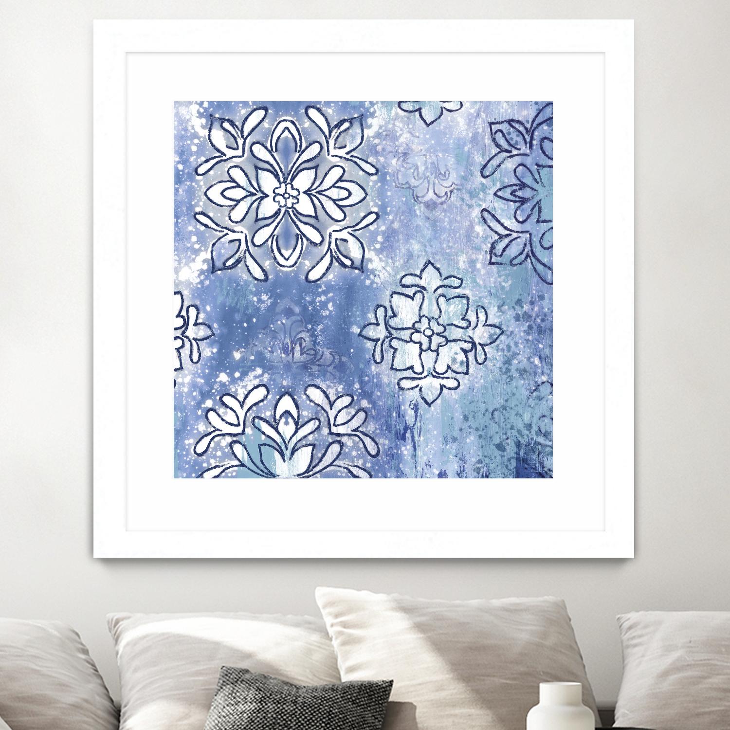 Blue Ex III by Eva Watts on GIANT ART - blue abstract