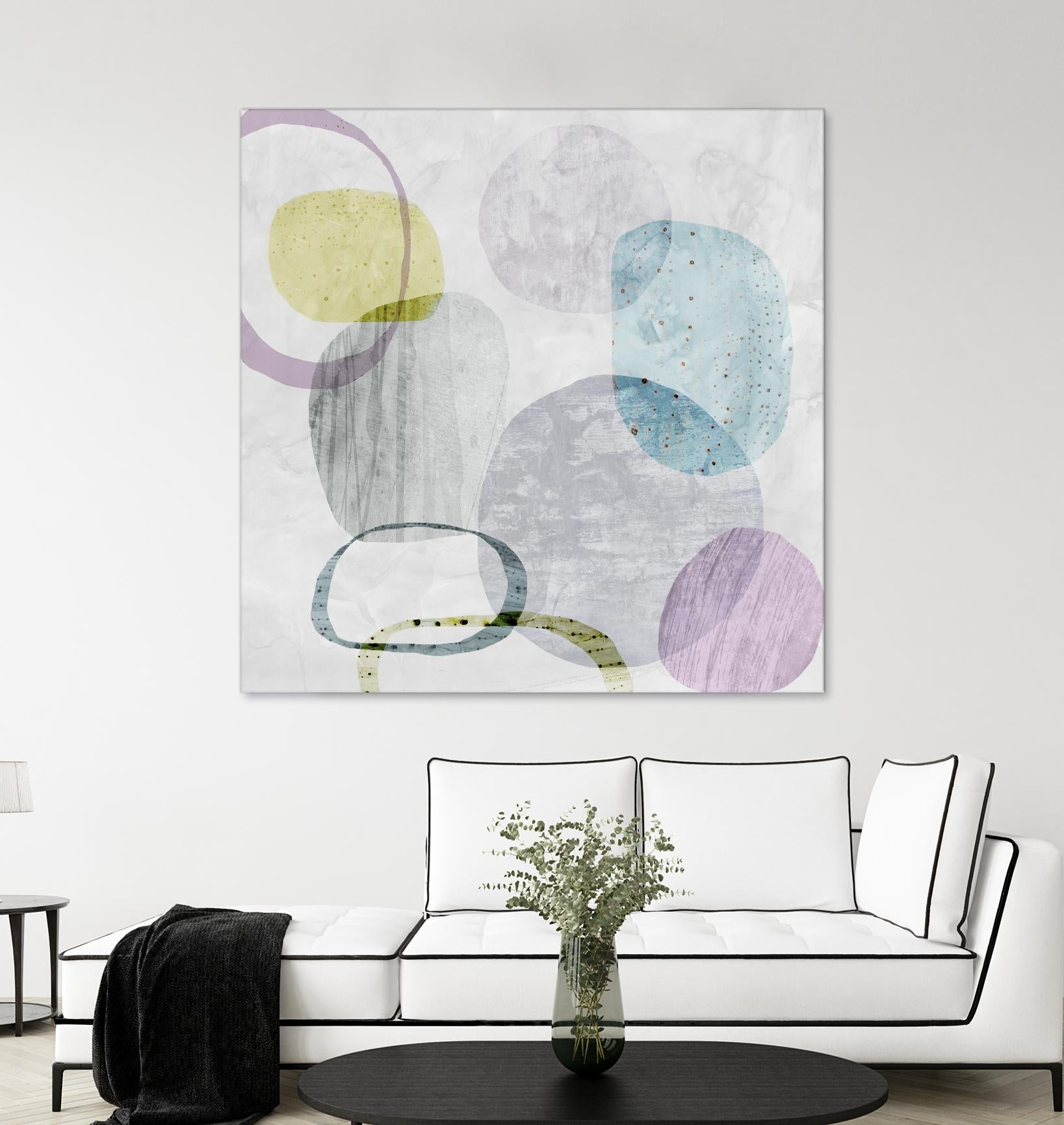 Around the Stone I by Eva Watts on GIANT ART - grey abstract