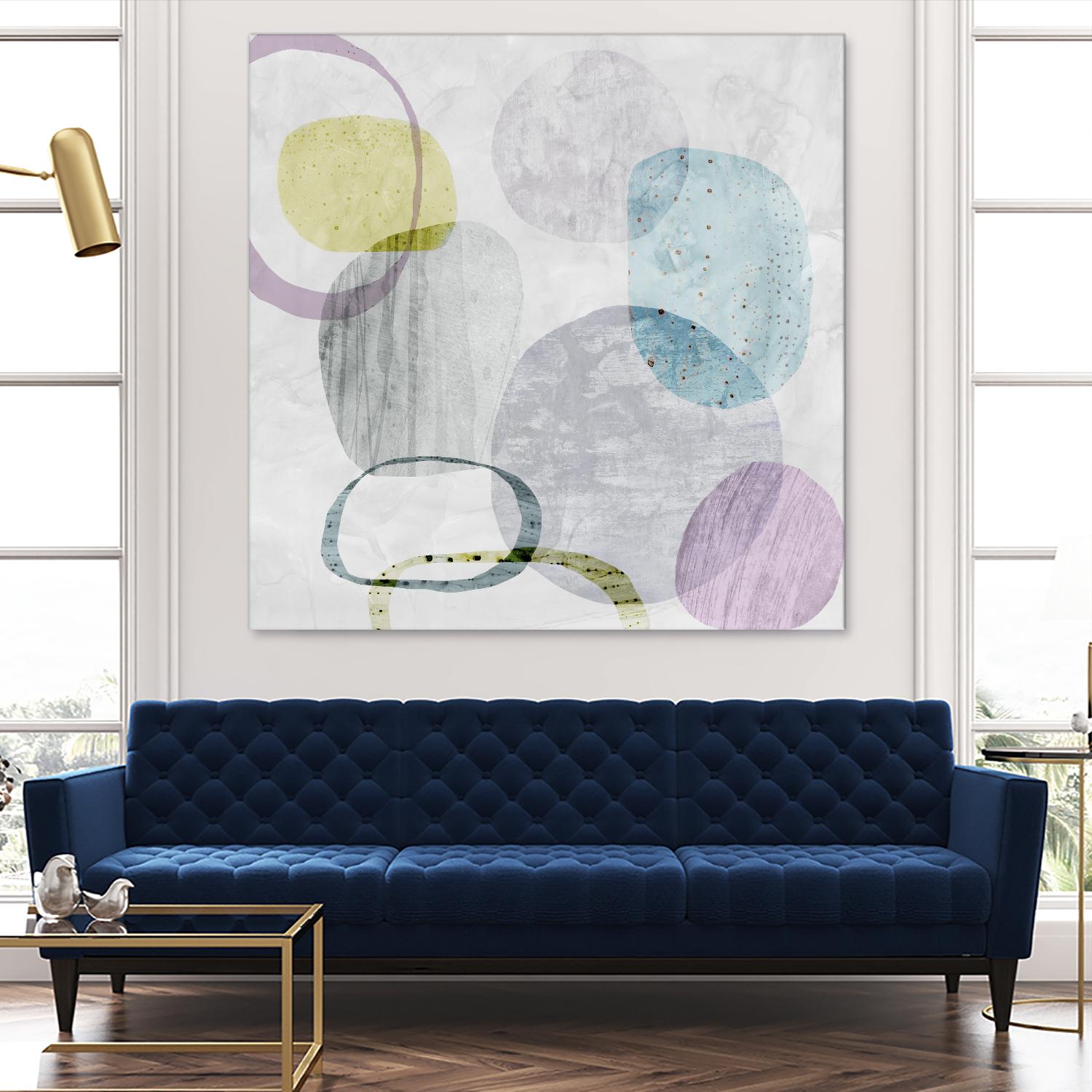 Around the Stone I by Eva Watts on GIANT ART - grey abstract