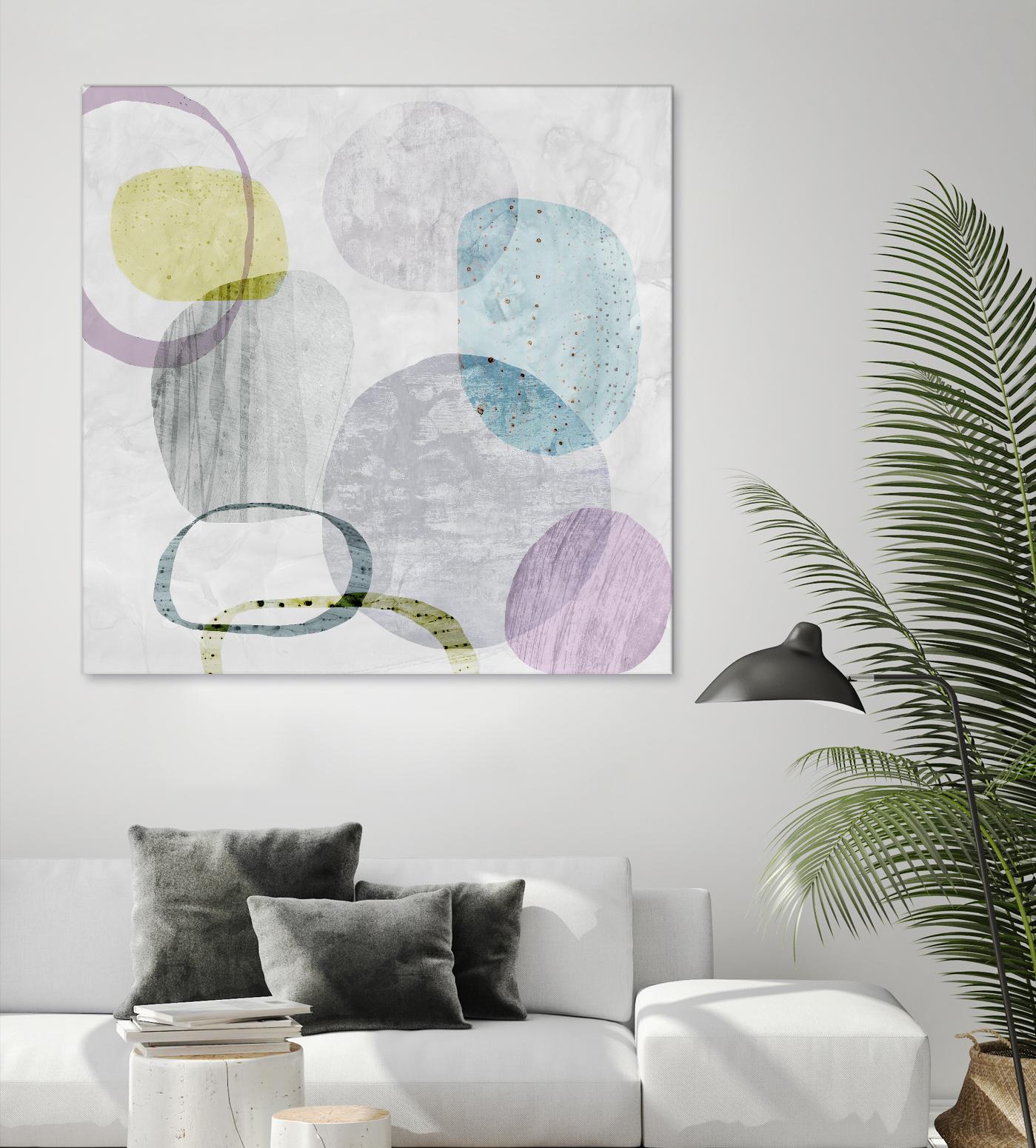 Around the Stone I by Eva Watts on GIANT ART - grey abstract