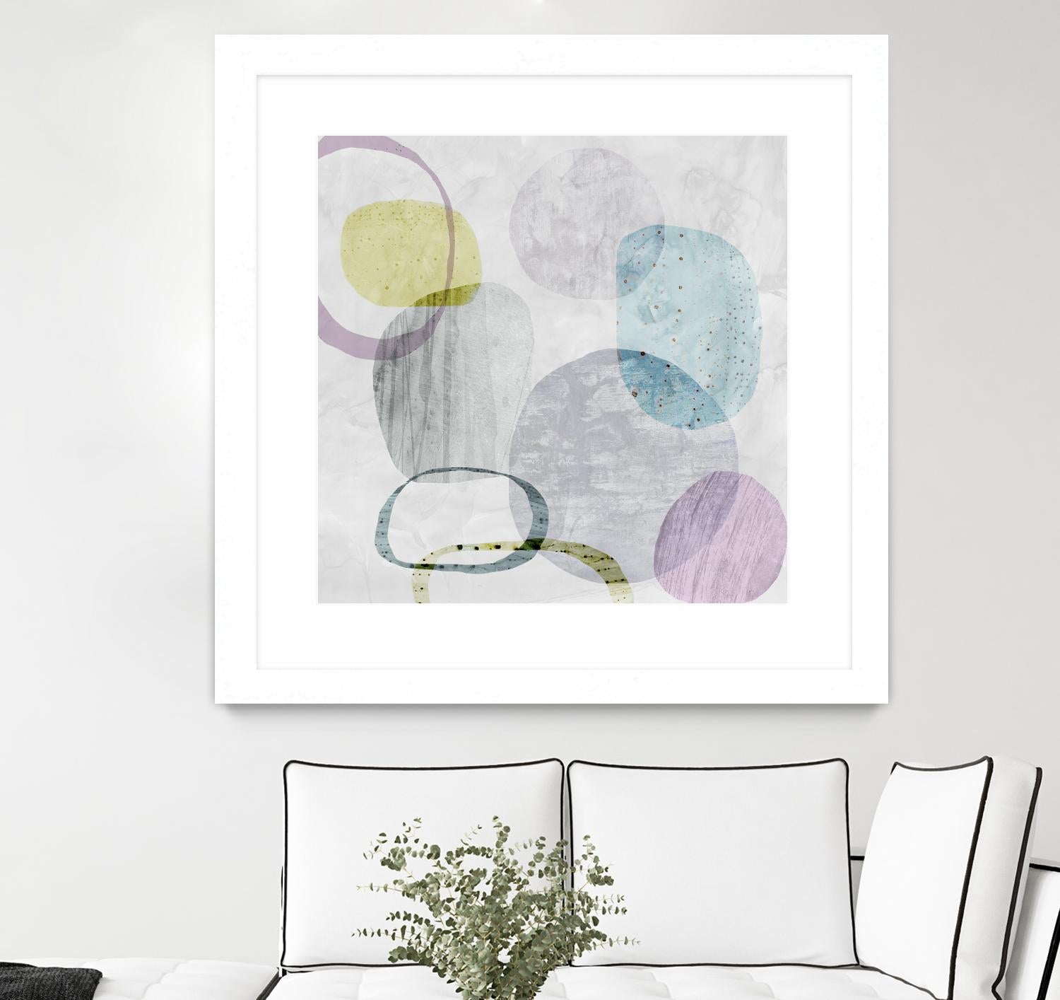 Around the Stone I by Eva Watts on GIANT ART - grey abstract