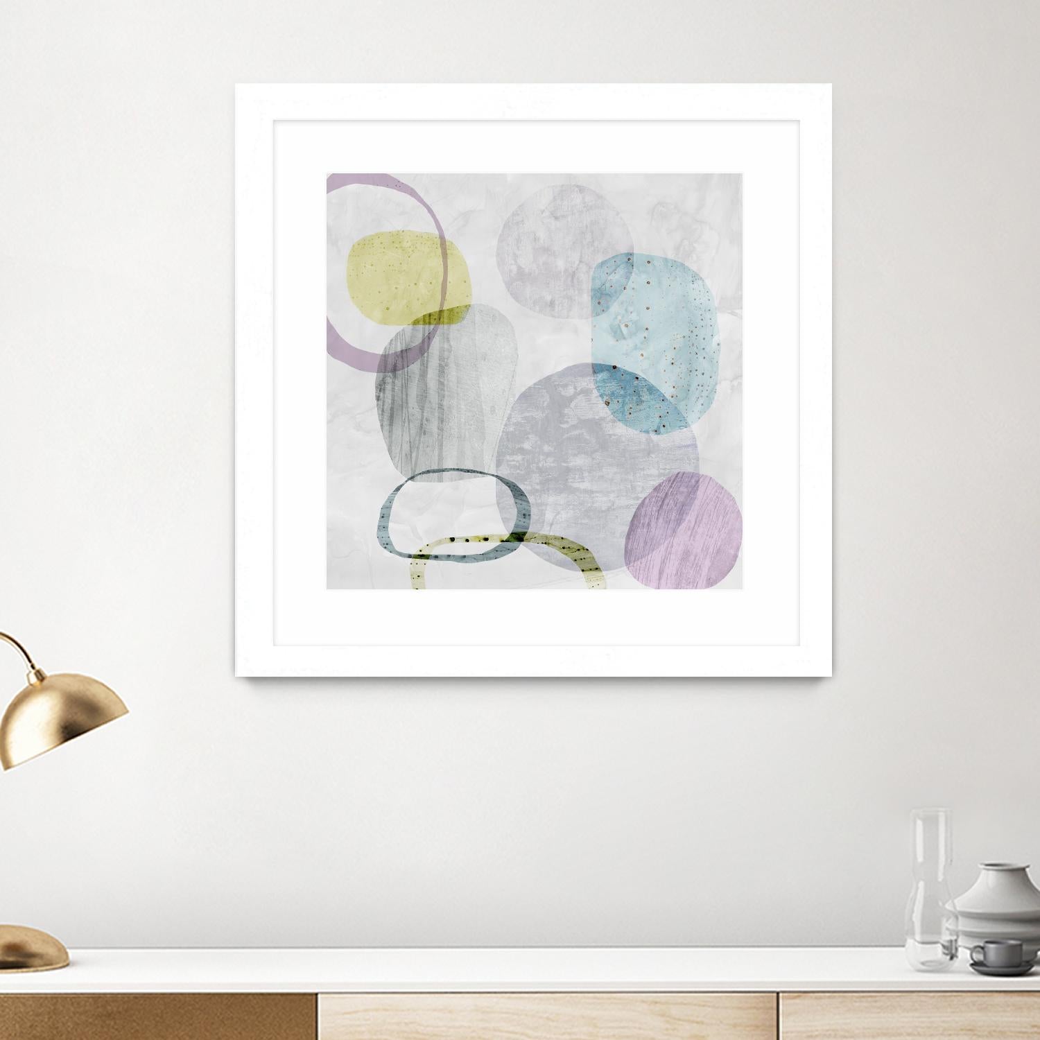 Around the Stone I by Eva Watts on GIANT ART - grey abstract