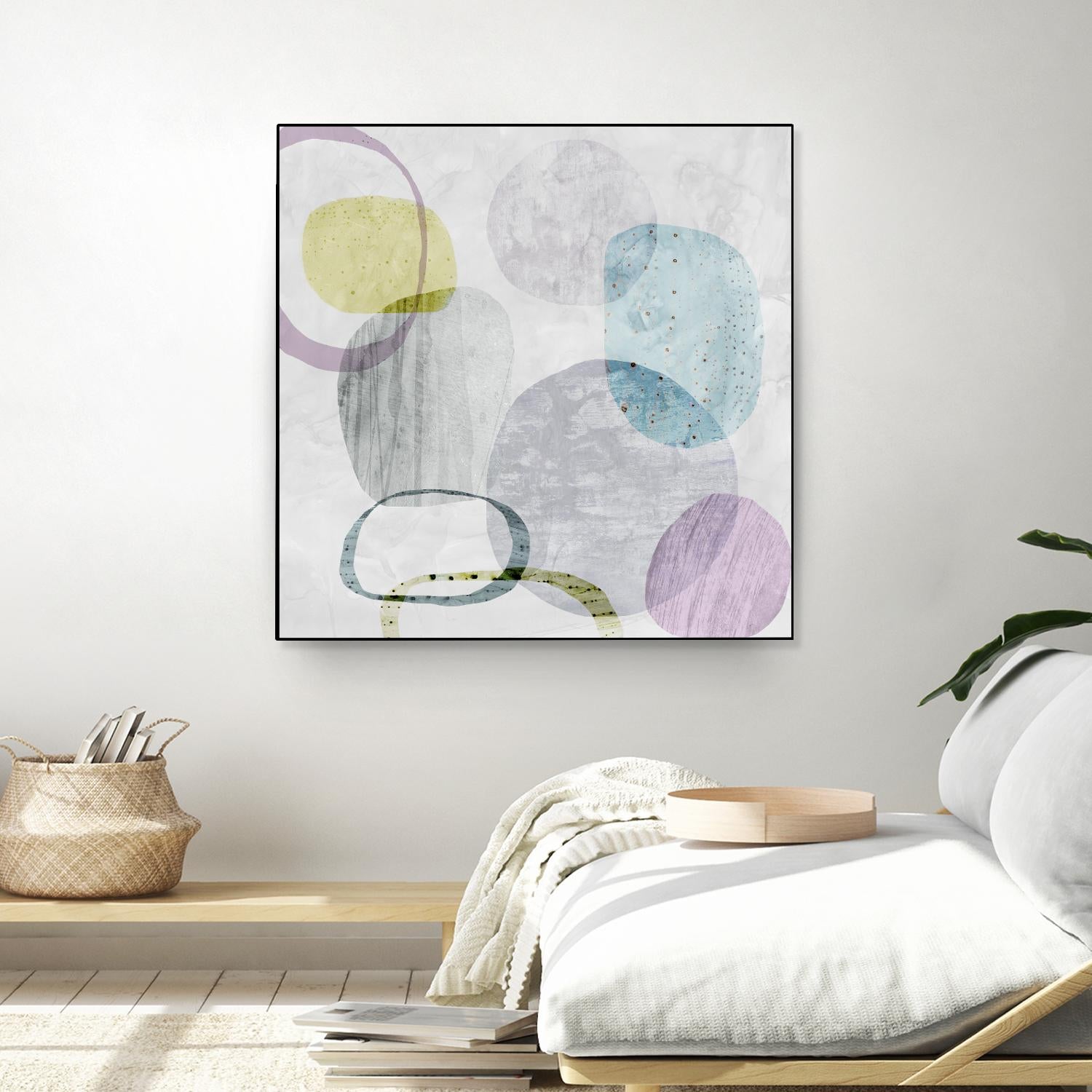 Around the Stone I by Eva Watts on GIANT ART - grey abstract