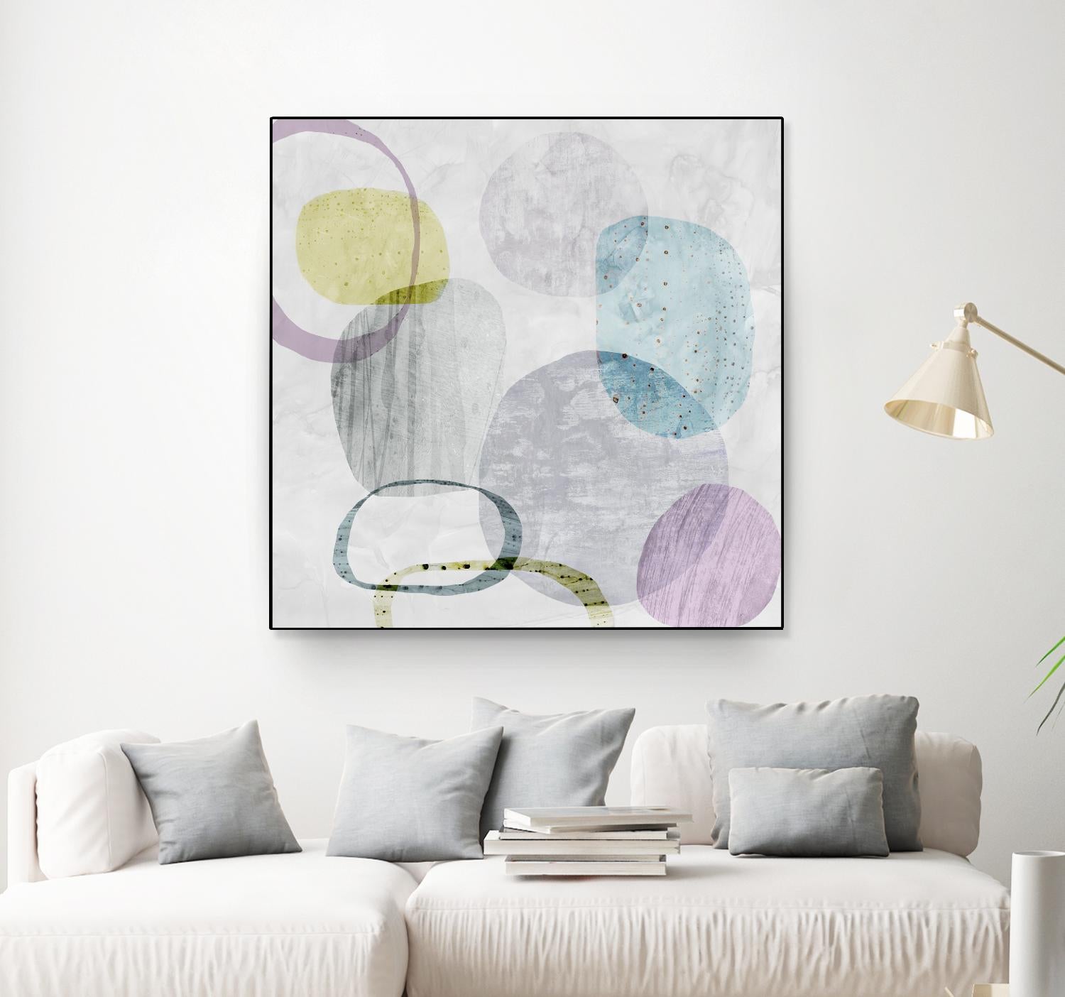 Around the Stone I by Eva Watts on GIANT ART - grey abstract