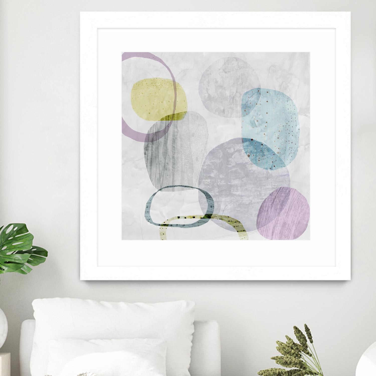 Around the Stone I by Eva Watts on GIANT ART - grey abstract