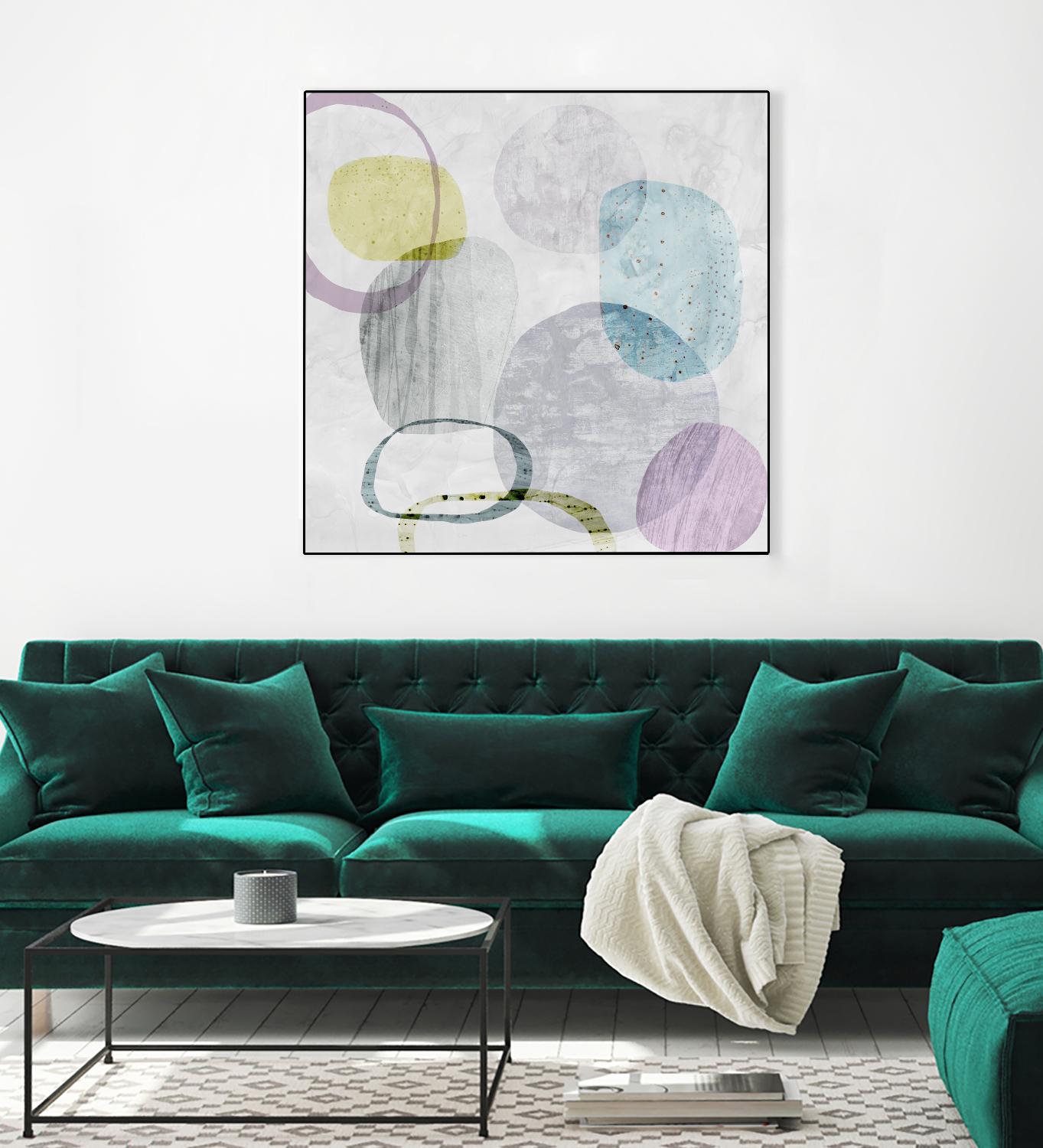 Around the Stone I by Eva Watts on GIANT ART - grey abstract