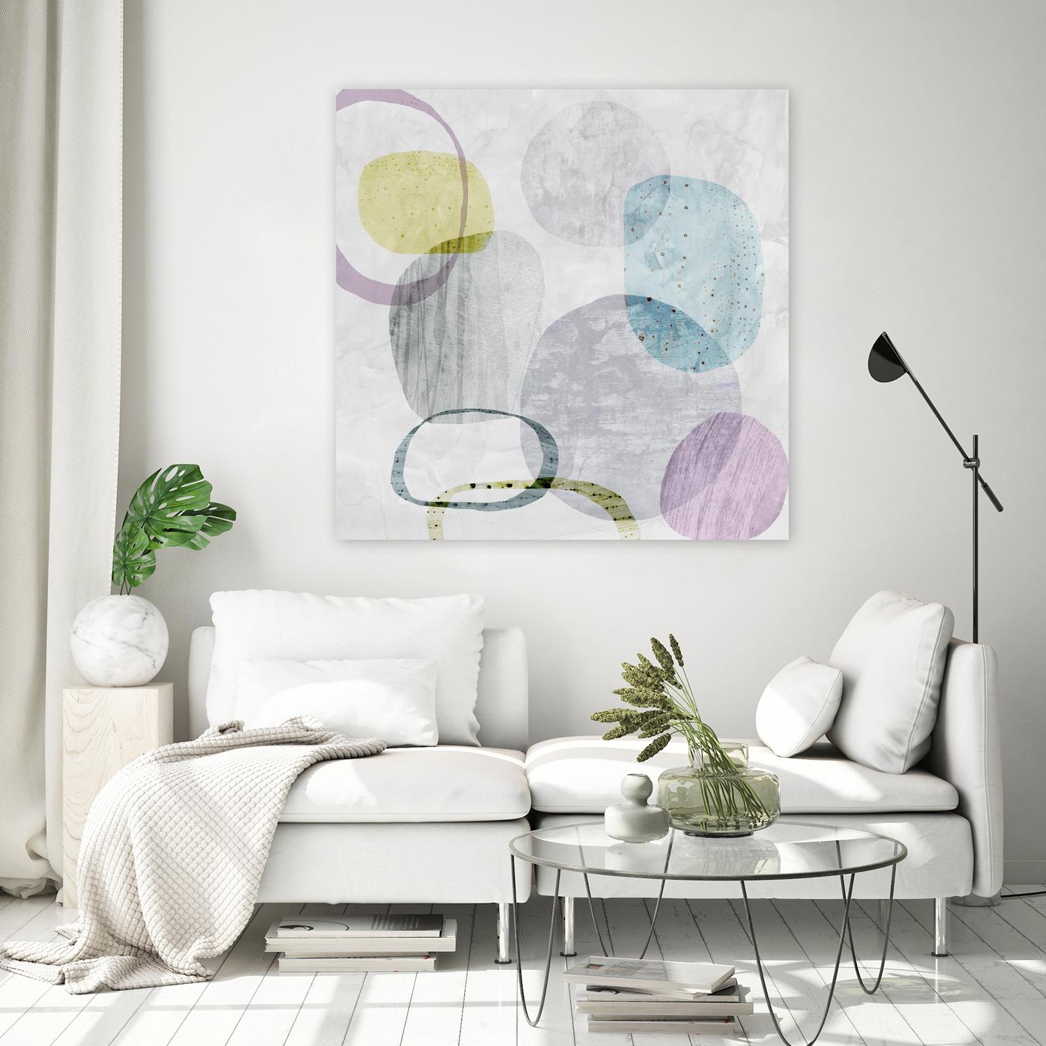 Around the Stone I by Eva Watts on GIANT ART - grey abstract