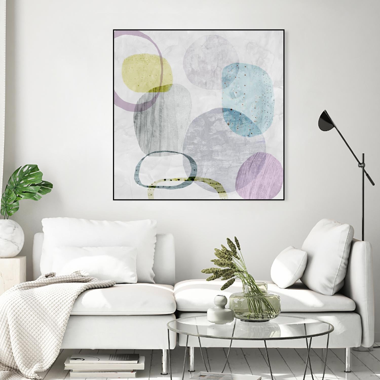 Around the Stone I by Eva Watts on GIANT ART - grey abstract
