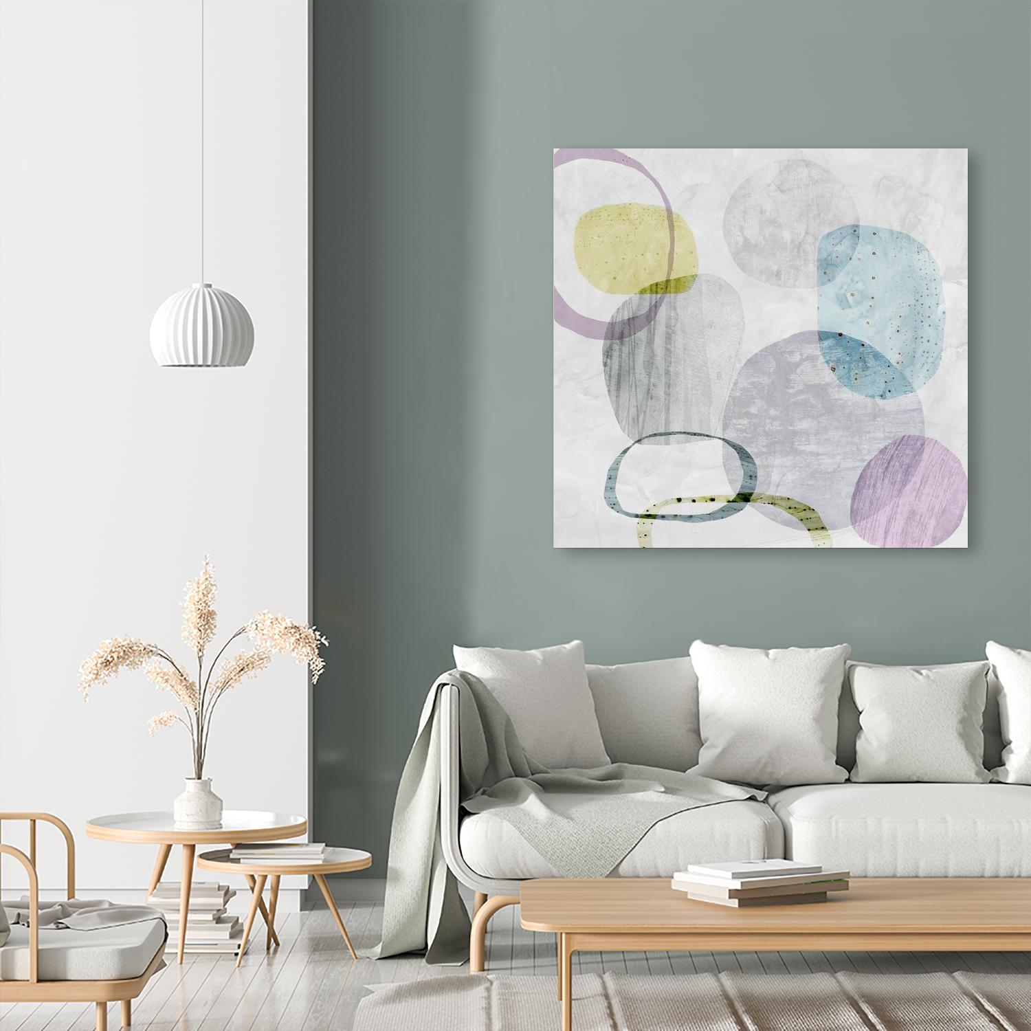 Around the Stone I by Eva Watts on GIANT ART - grey abstract