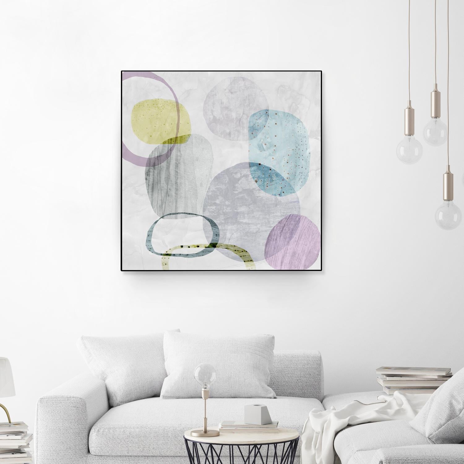 Around the Stone I by Eva Watts on GIANT ART - grey abstract
