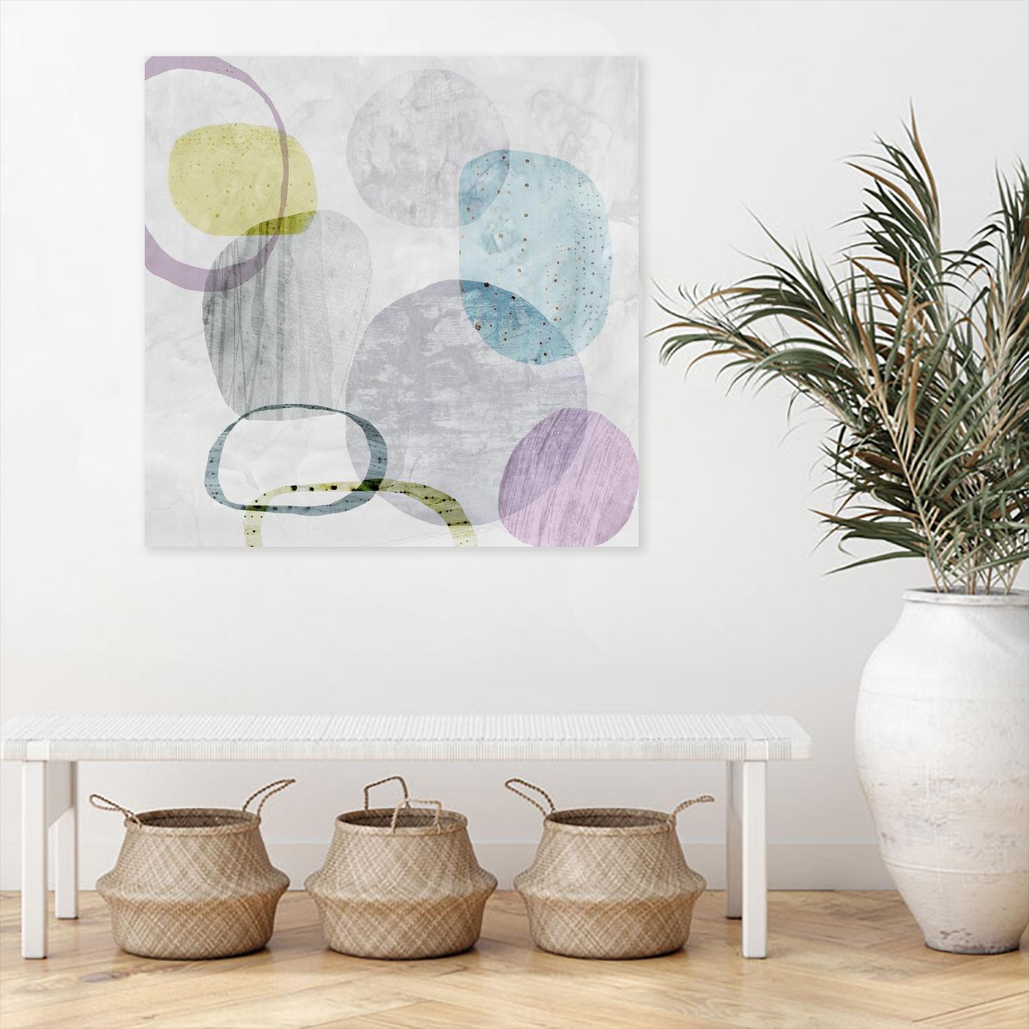 Around the Stone I by Eva Watts on GIANT ART - grey abstract