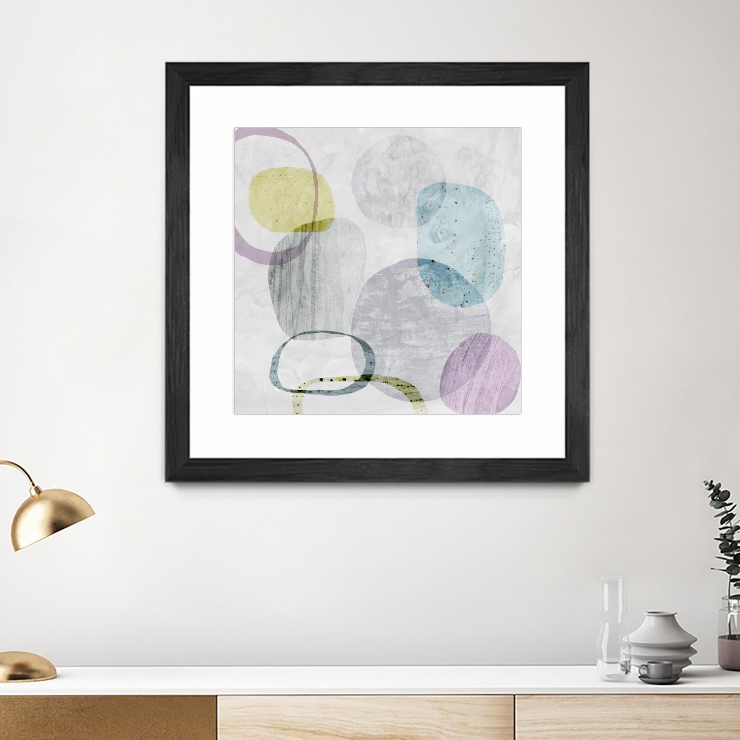 Around the Stone I by Eva Watts on GIANT ART - grey abstract