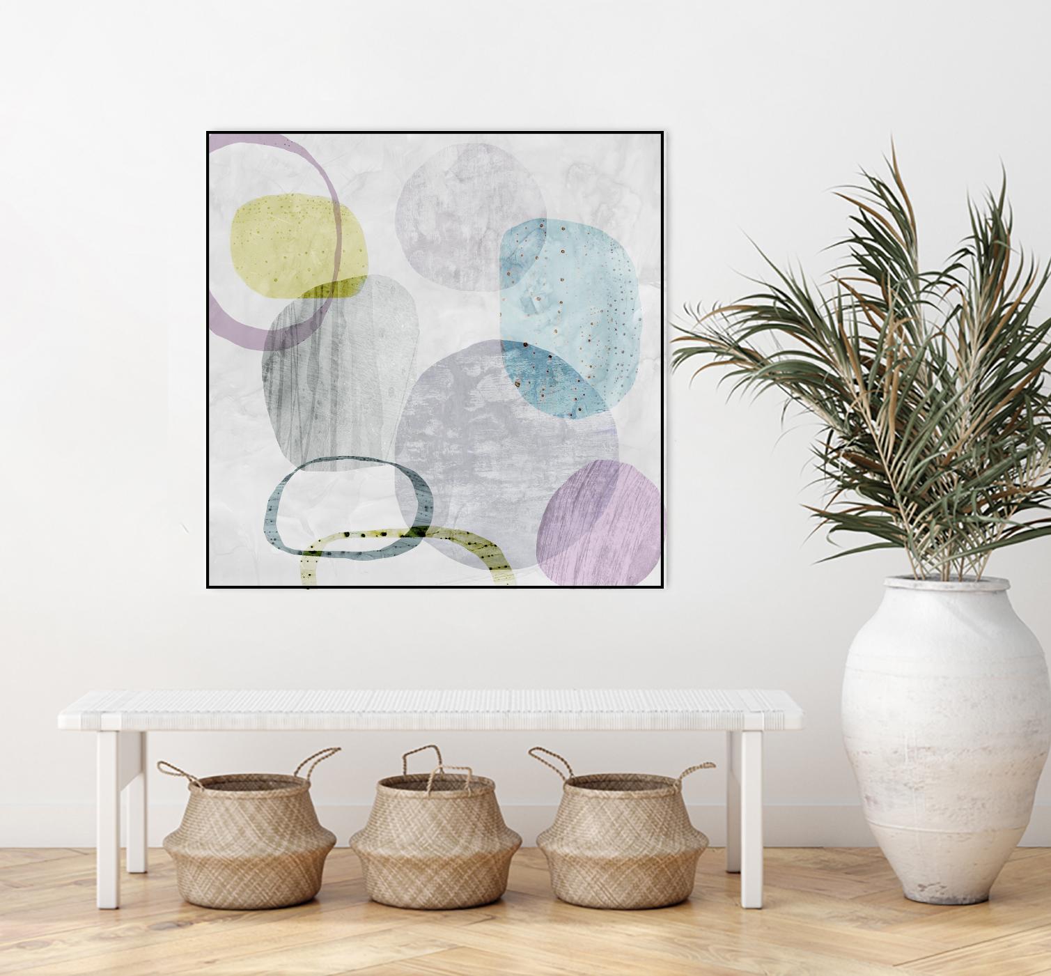 Around the Stone I by Eva Watts on GIANT ART - grey abstract