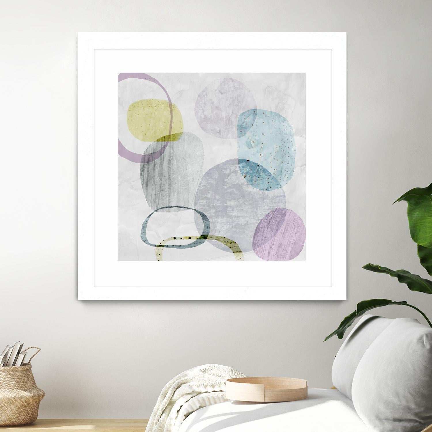 Around the Stone I by Eva Watts on GIANT ART - grey abstract