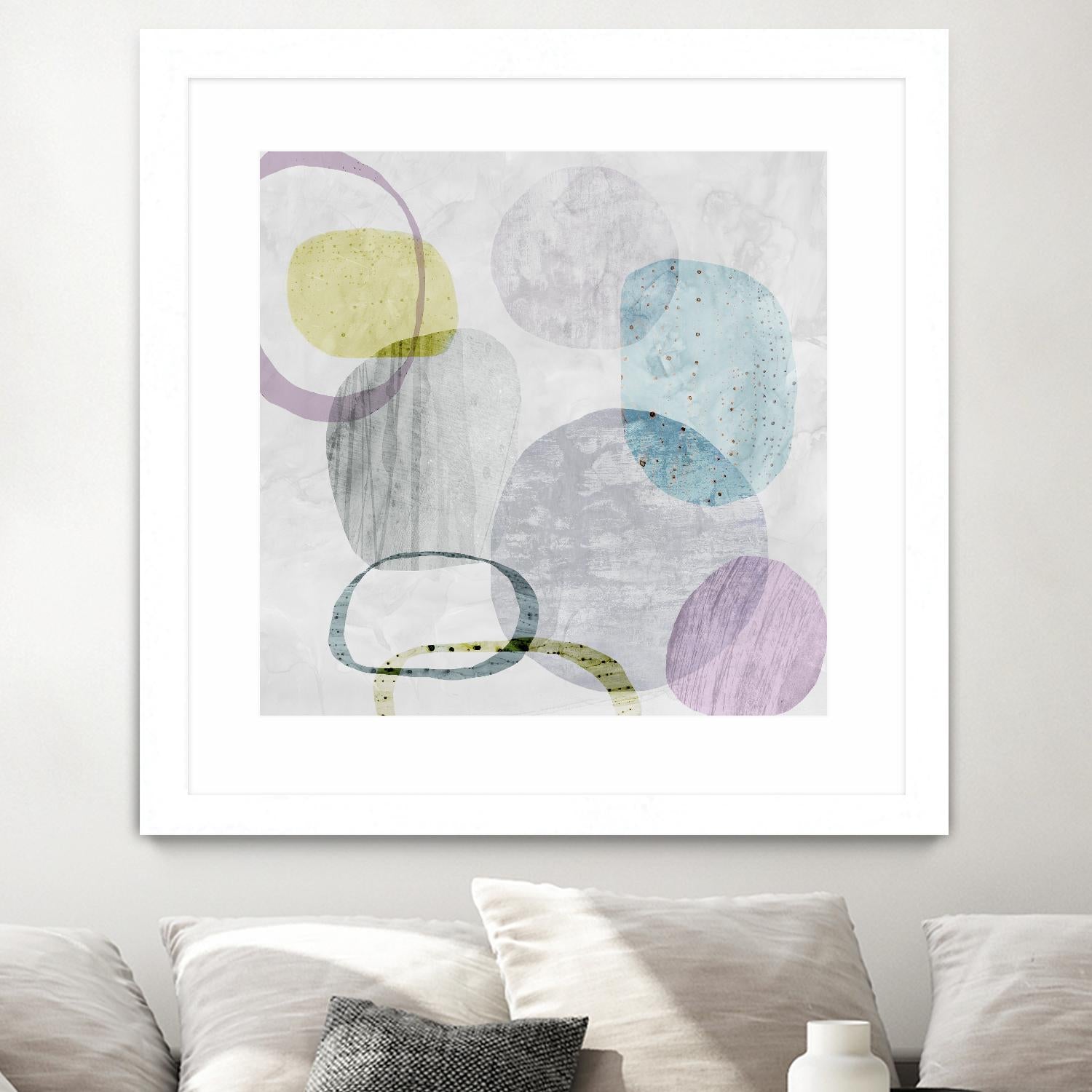 Around the Stone I by Eva Watts on GIANT ART - grey abstract