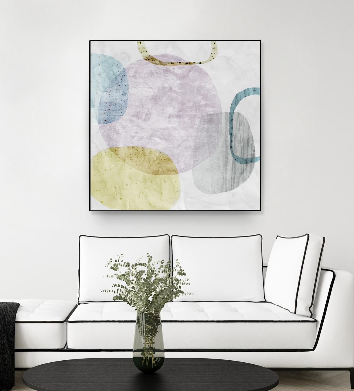 Around the Stone II by Eva Watts on GIANT ART - white abstract