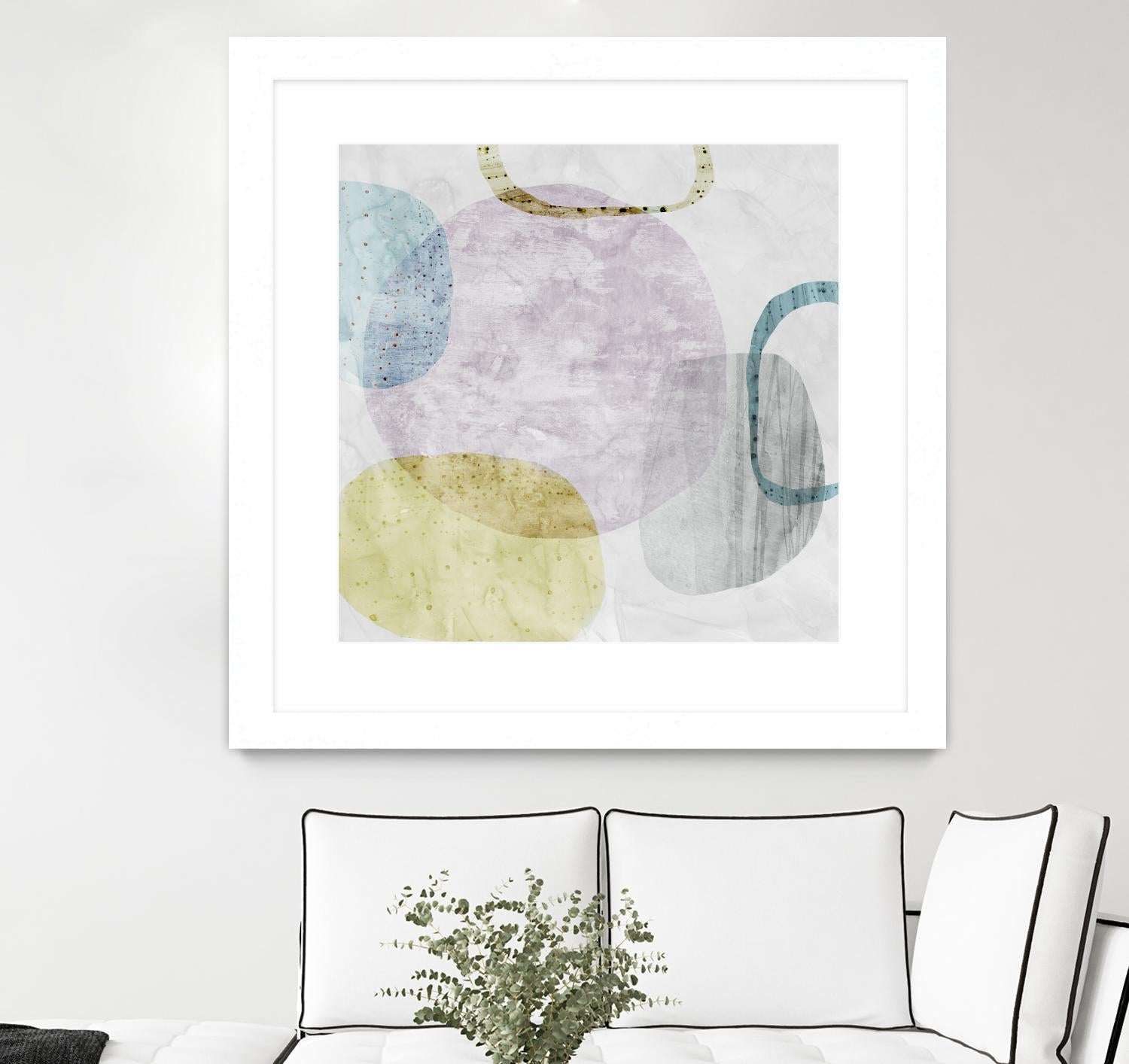 Around the Stone II by Eva Watts on GIANT ART - white abstract