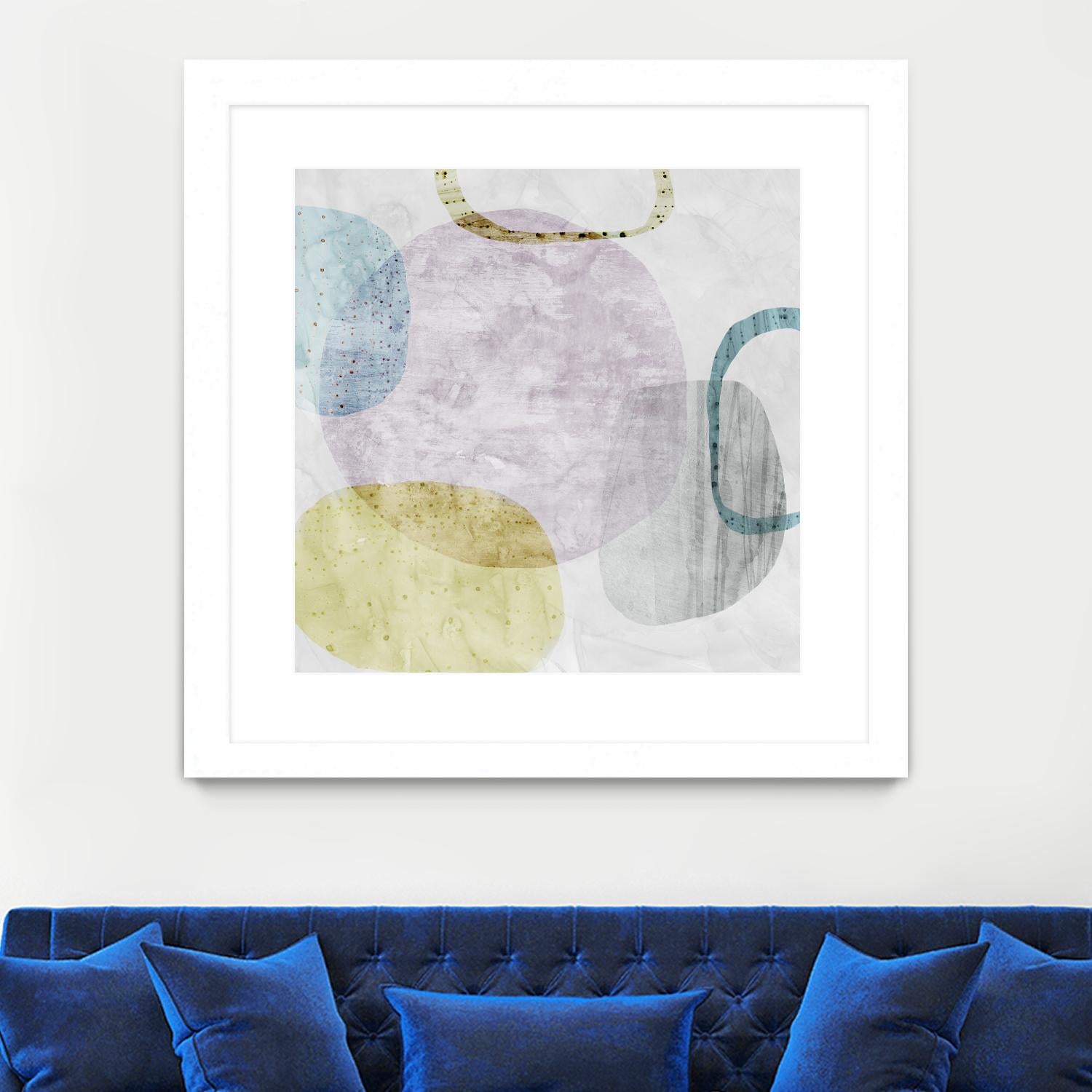 Around the Stone II by Eva Watts on GIANT ART - white abstract